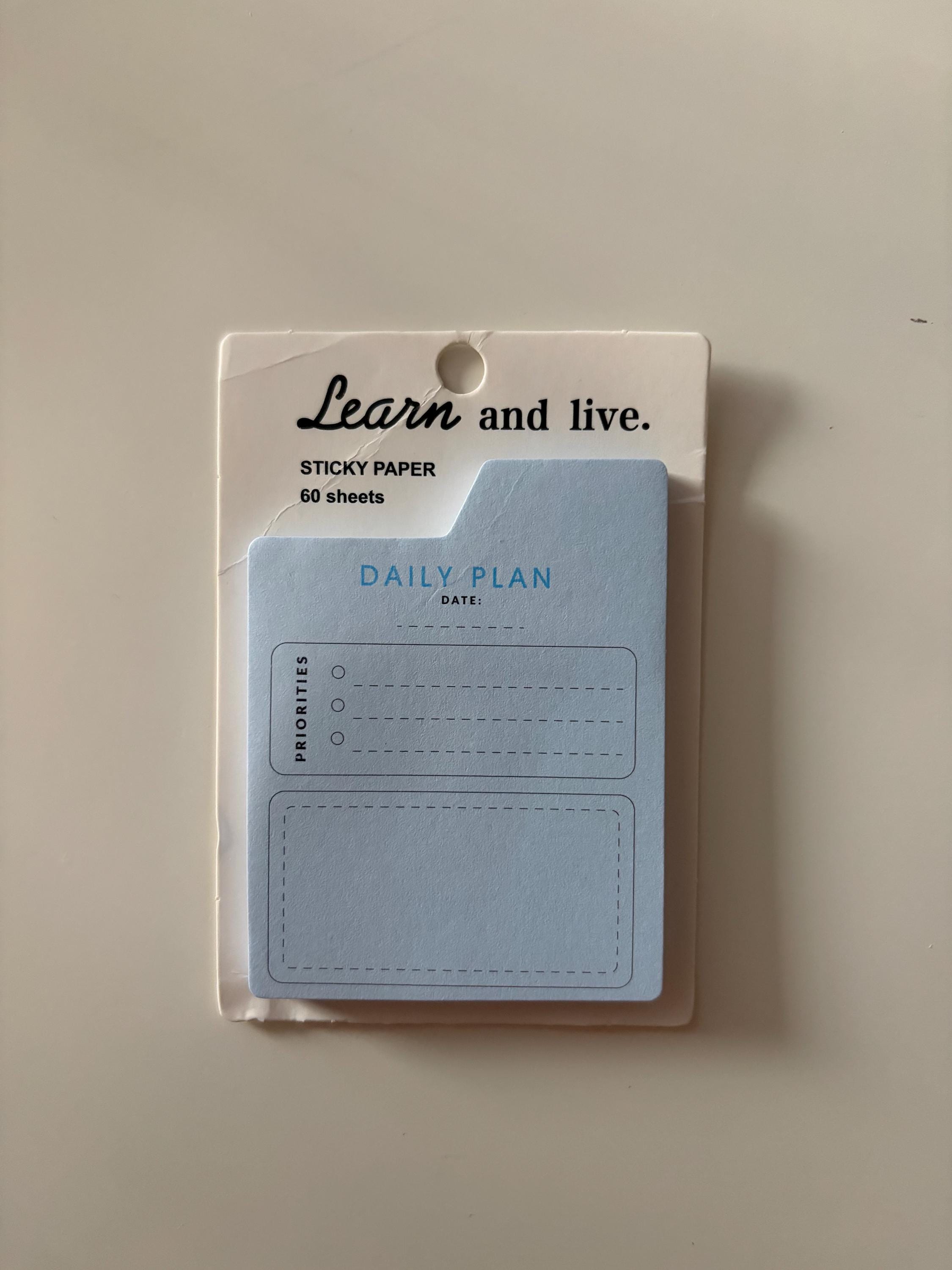 Minimalist Sticky Notepad | Neutral Memo Pad for Planning & Desk Organisation