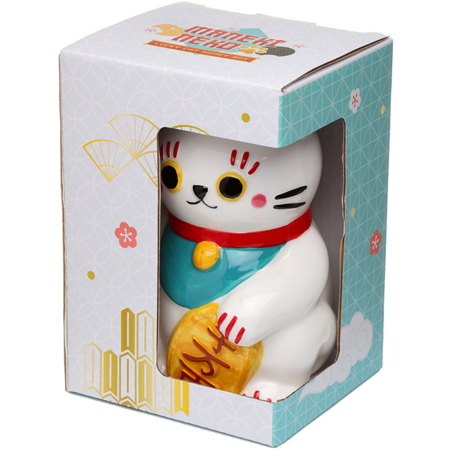 Maneki Neko Lucky Cat Ceramic Money Bank