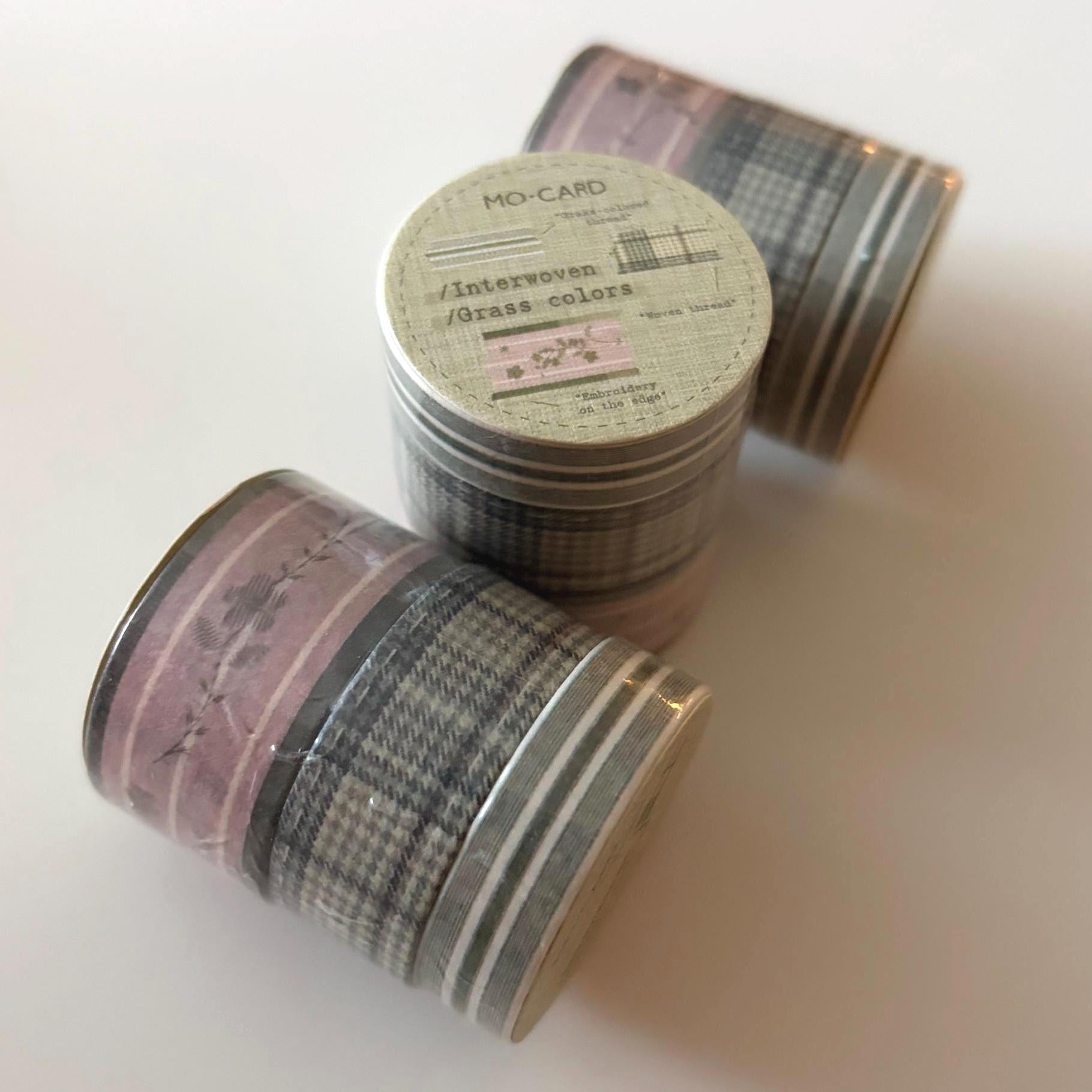 Modern Washi Tape Set: Floral, Plaid, Stars - Scrapbooking, Journaling