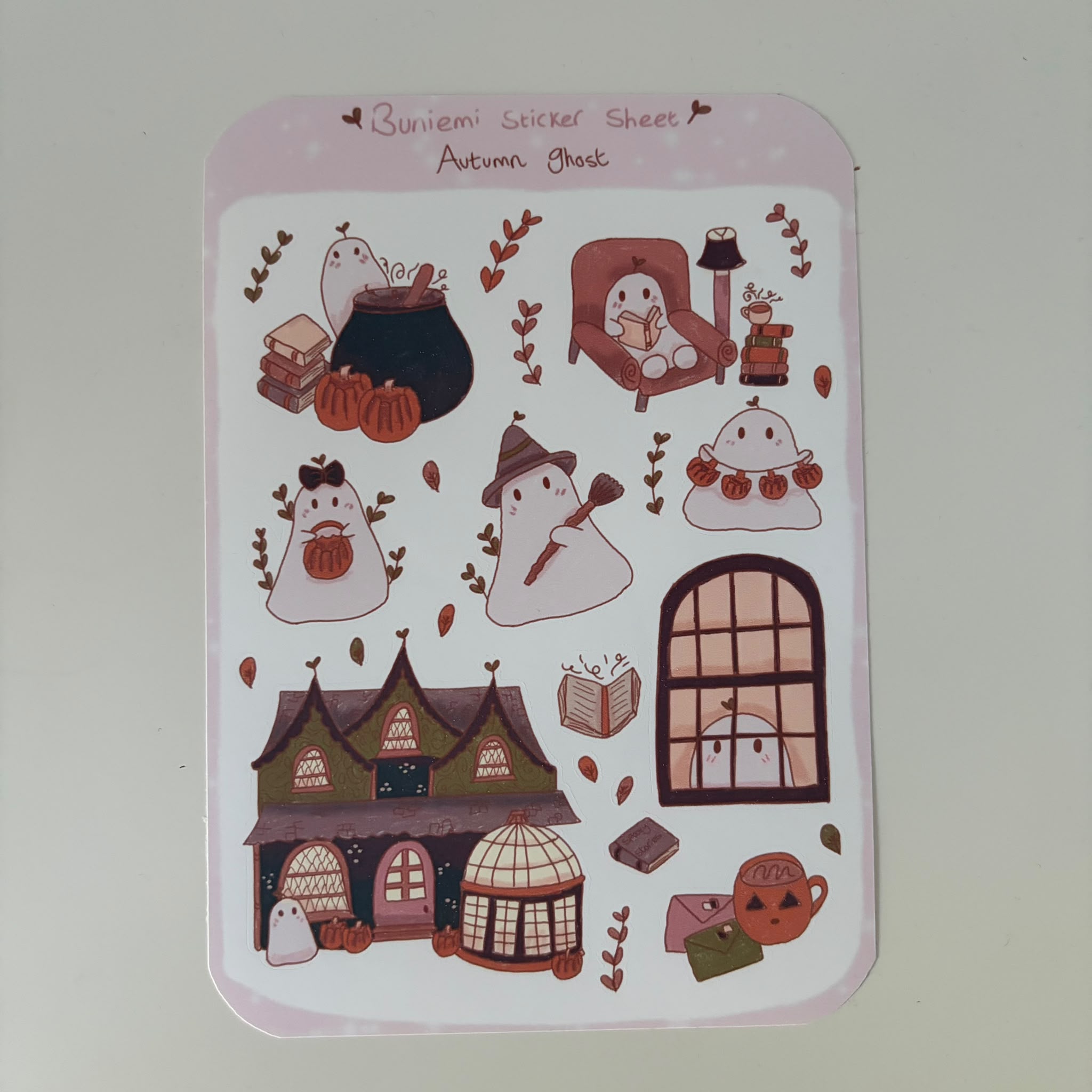 Autumn Ghost Sticker Sheet - Buniemi