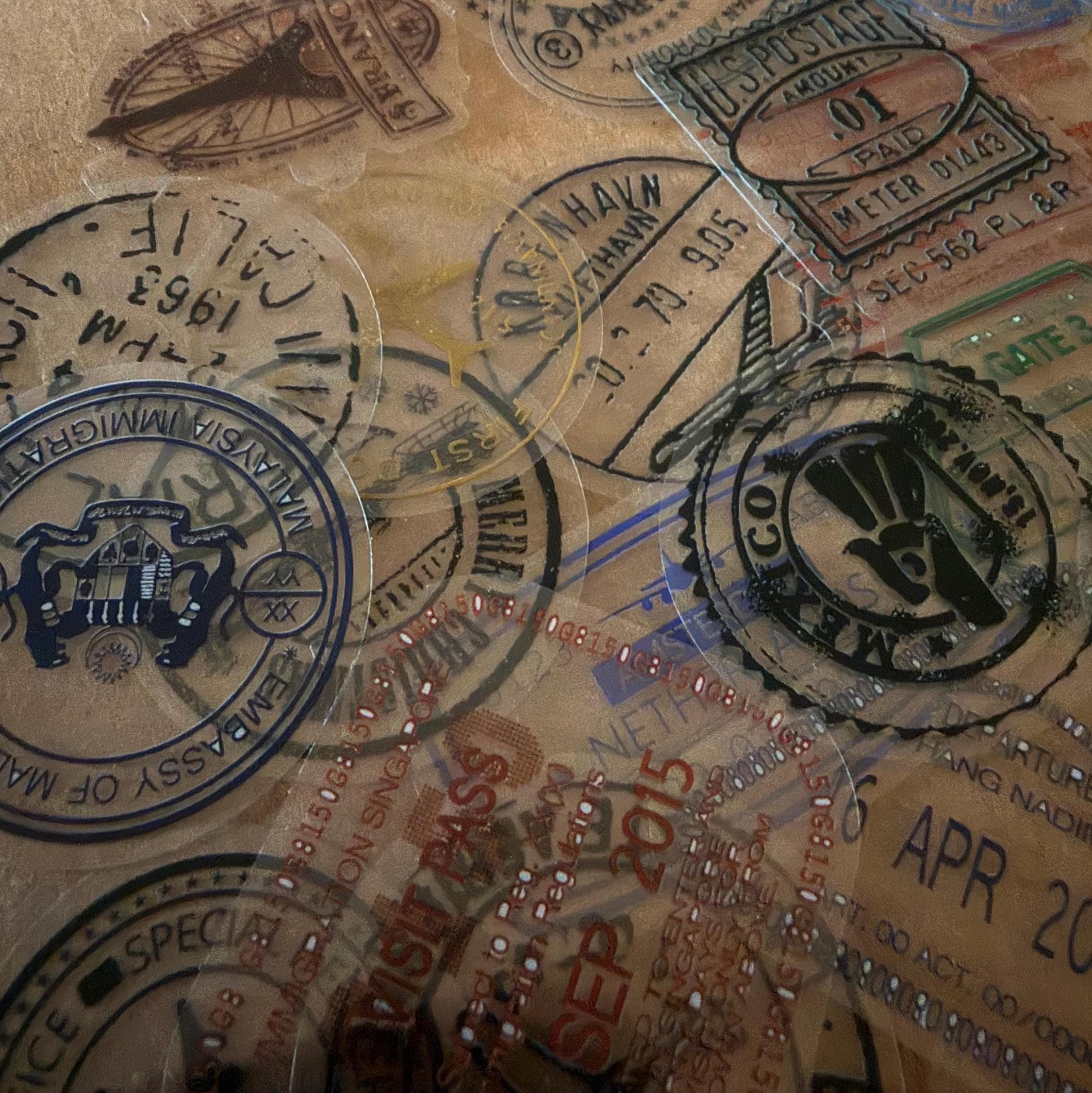 60pcs Vintage Transparent Retro Stickers