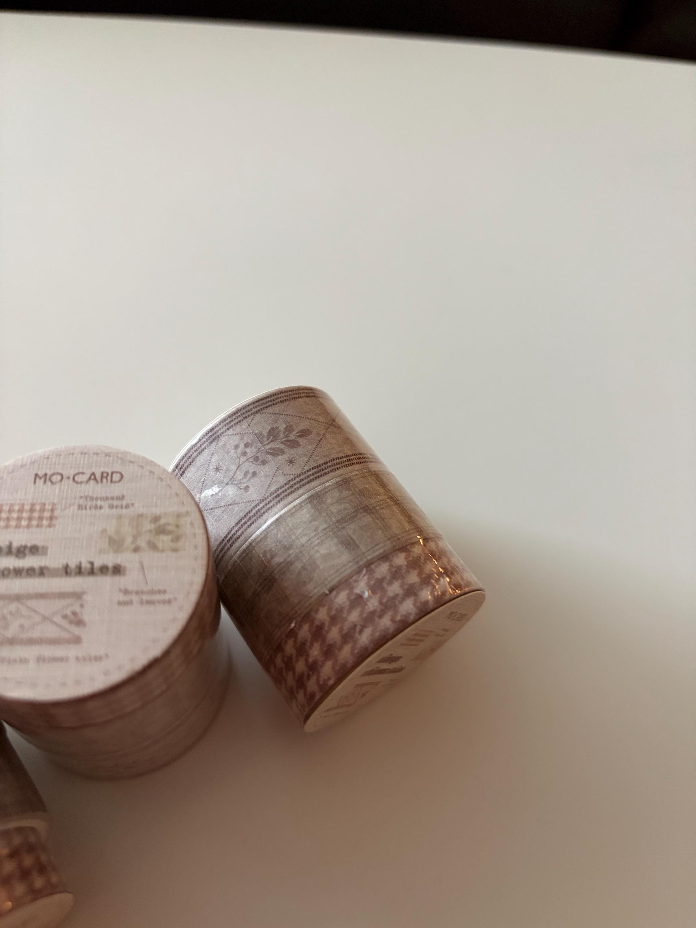 Modern Washi Tape Set: Floral, Plaid, Stars - Scrapbooking, Journaling
