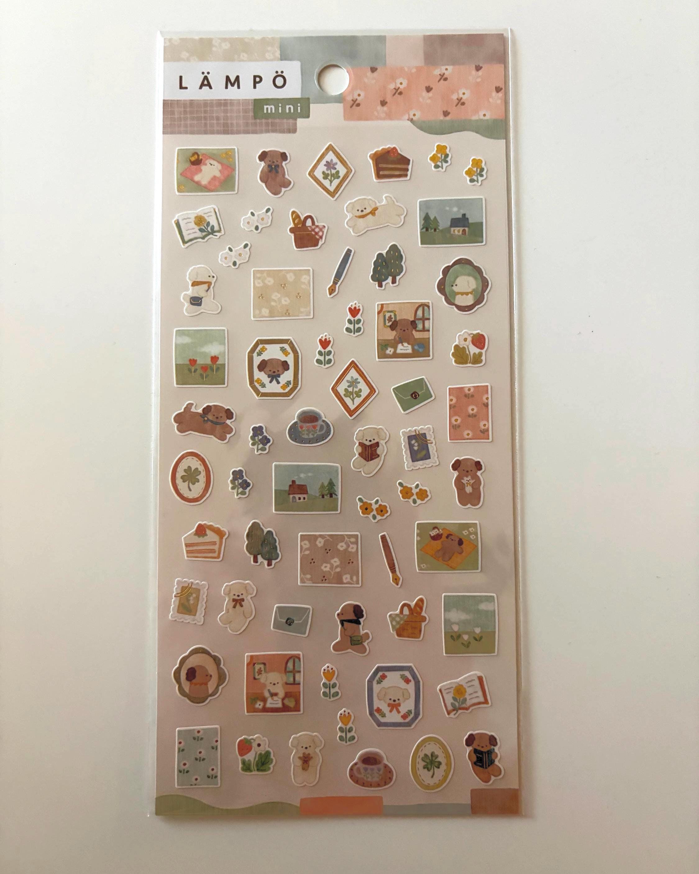 MIND WAVE Stickers / LAMPO Japanese Stationery Journal Sticker Sheets, Animals, Daily Life, Fox, Bear