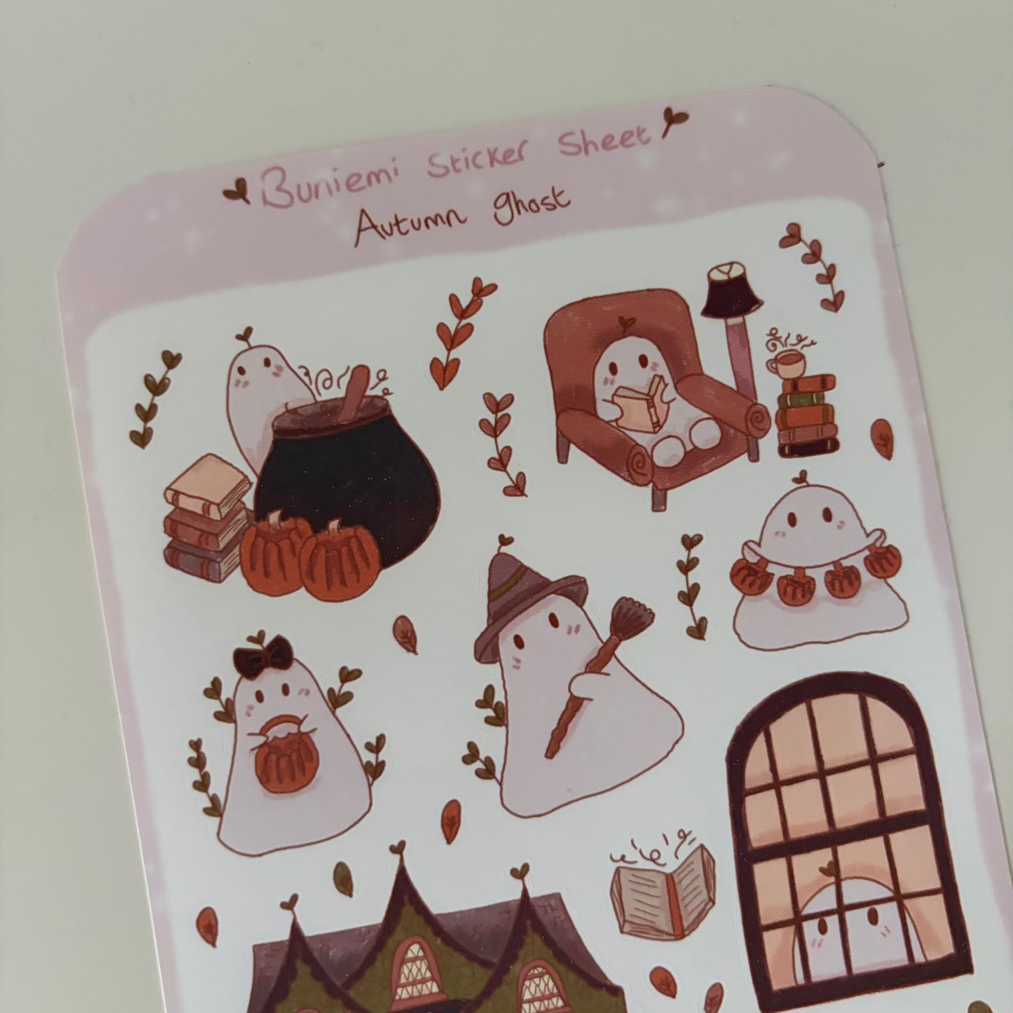 Autumn Ghost Sticker Sheet - Buniemi
