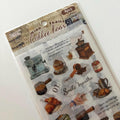 Coffee Washi Stickers - Dark Academia Journaling, Planner (Set of 4 Sheets)