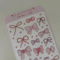 Cute Bows Pink Sticker Deco Sheet - Buniemi