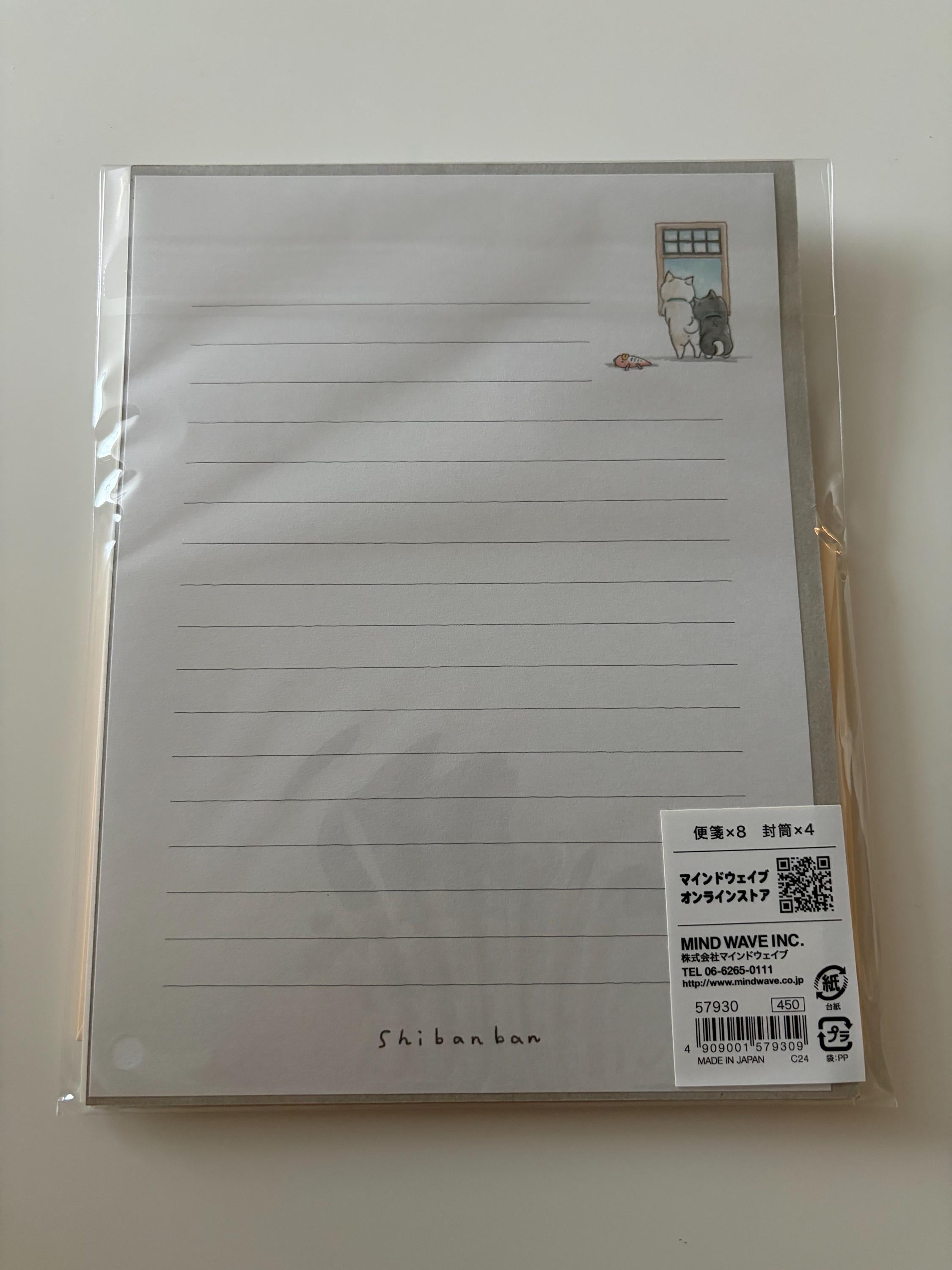 MIND WAVE Shibanban Japanese Stationery Letter Set Aasobo Penpal Snail Mail