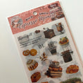 Autumn Coffee Washi Stickers - Dark Academia Journaling, Set of 4