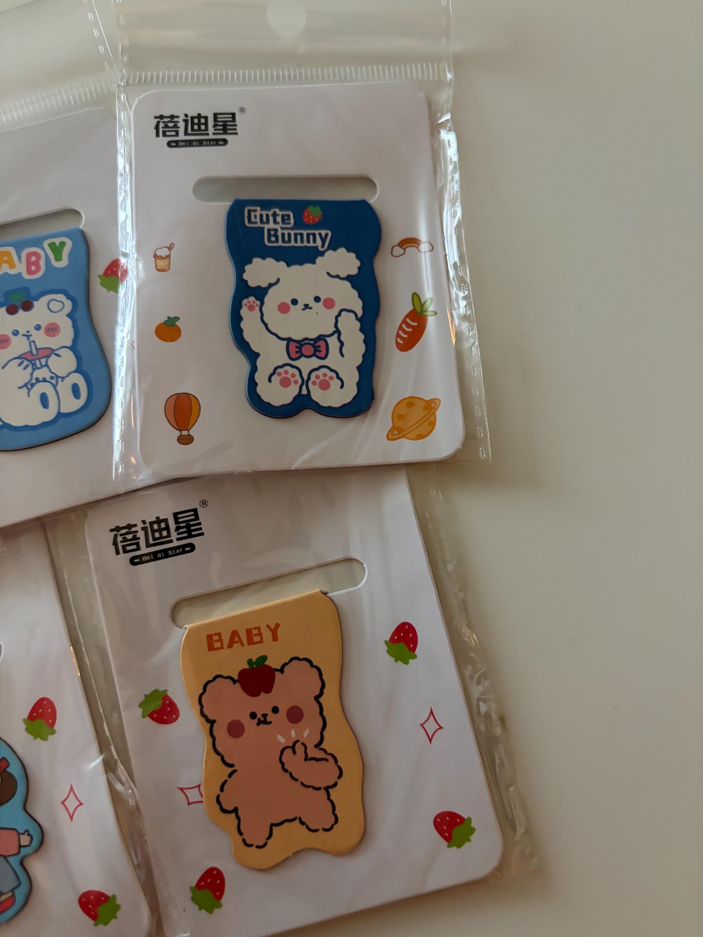 Kawaii Animal Magnetic Bookmark - Bear, Cat, & Bunny