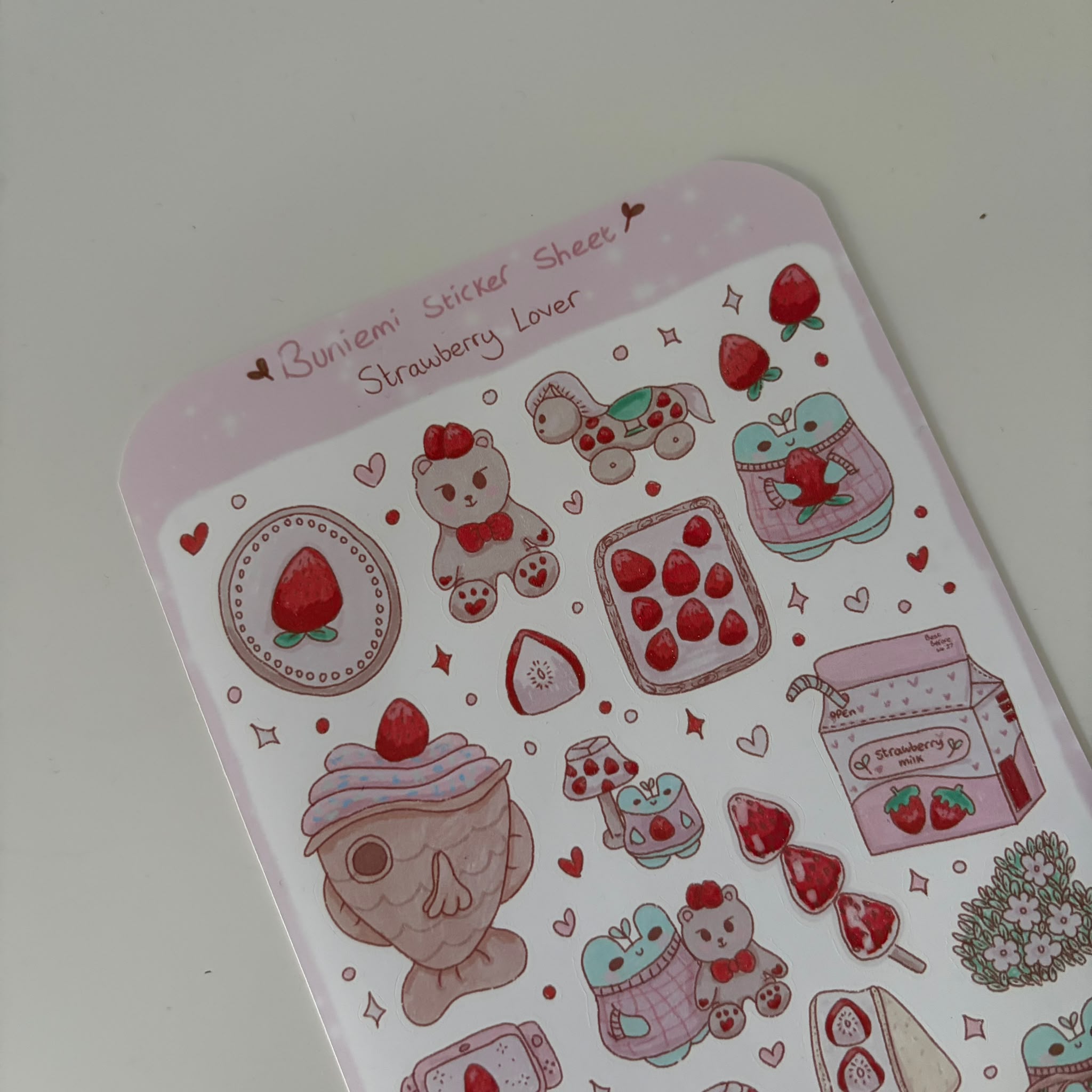 Strawberry Lover Sticker Sheet - Buniemi