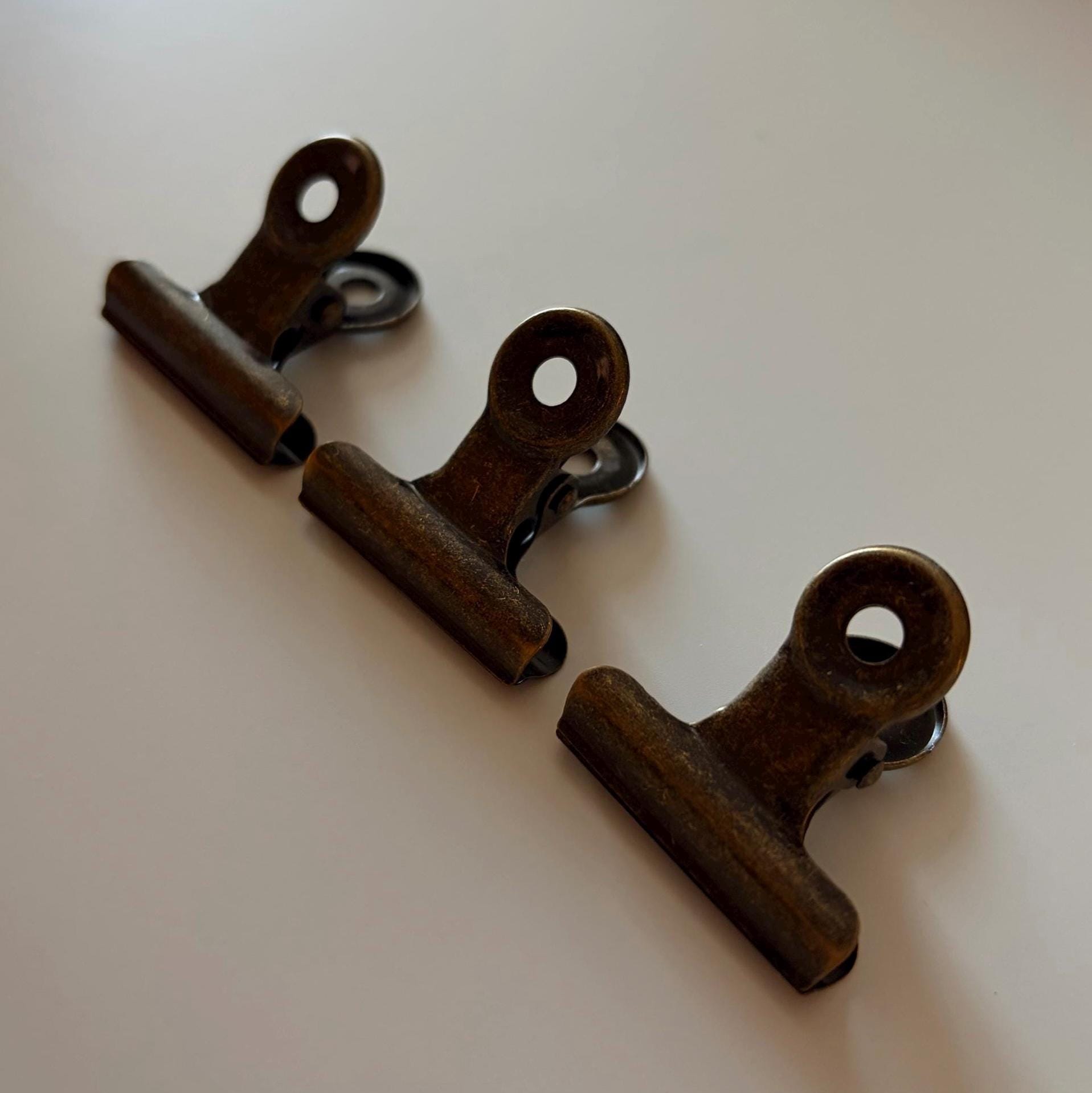 3pcs Brass Journal Clip Page Holder Vintage Style Notebooks Stationery Craft Supplies