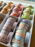 Plaid Striped Washi Tape Bundle of 5 Rolls Stickers Cute Kawaii