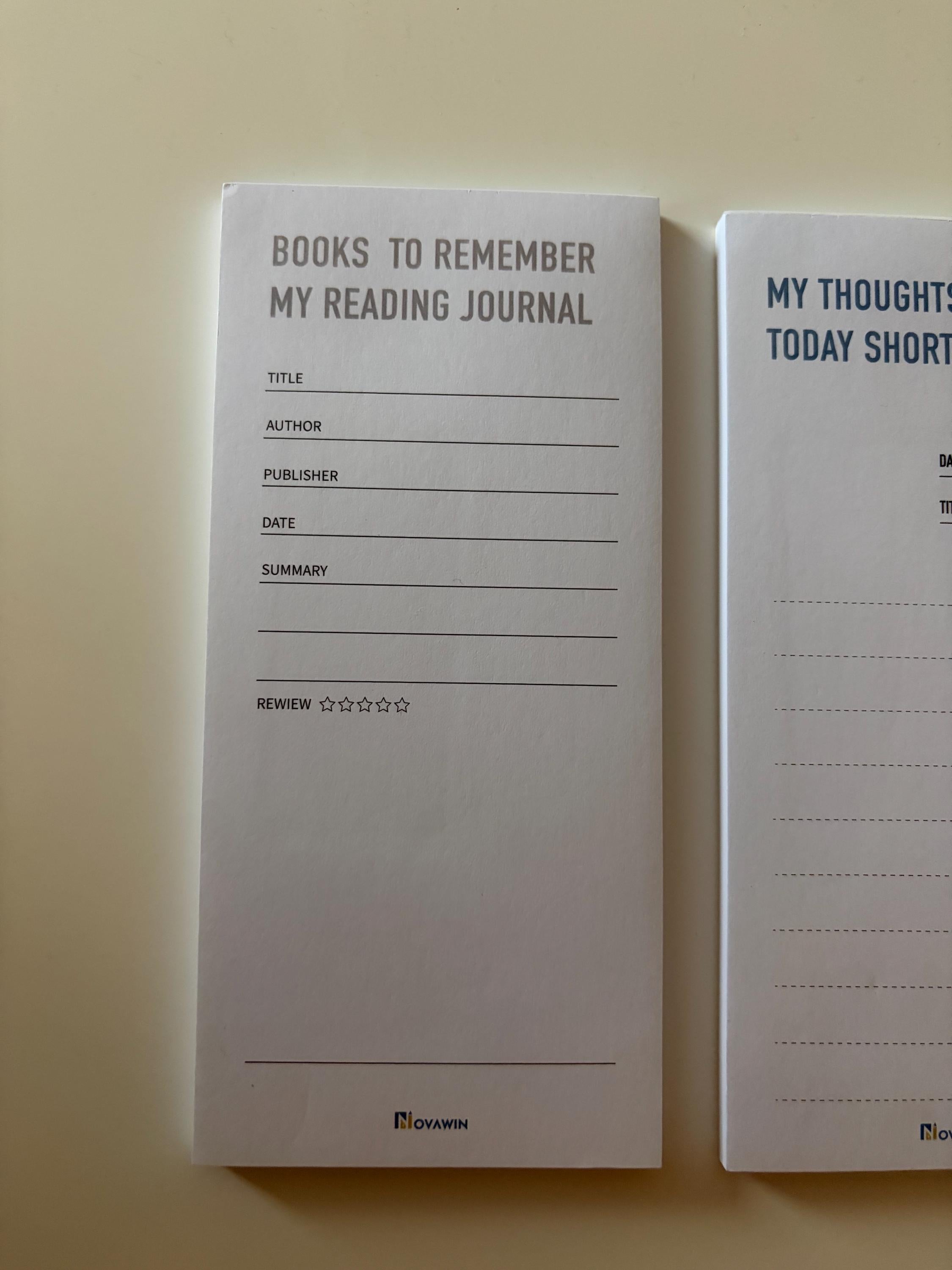 Minimalist Tracker Notepad – Book, Study, Daily Notes