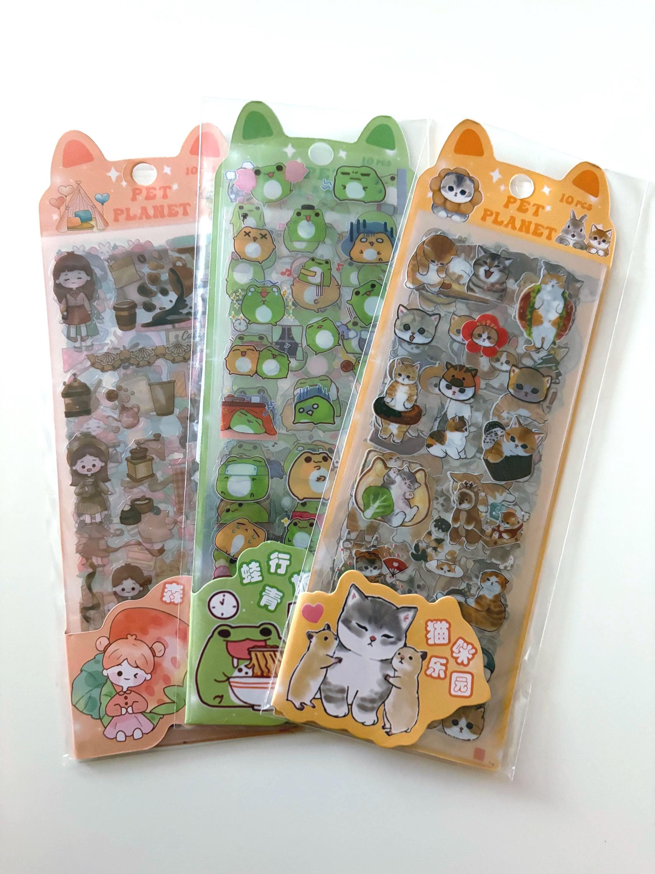 Kawaii Animal Planner Stickers – Cute Journal & Scrapbook Sticker Sheets (Pack of 10)