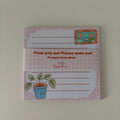 Plant Pots and Pictures - Loose Sheets Memo Pad - Buniemi