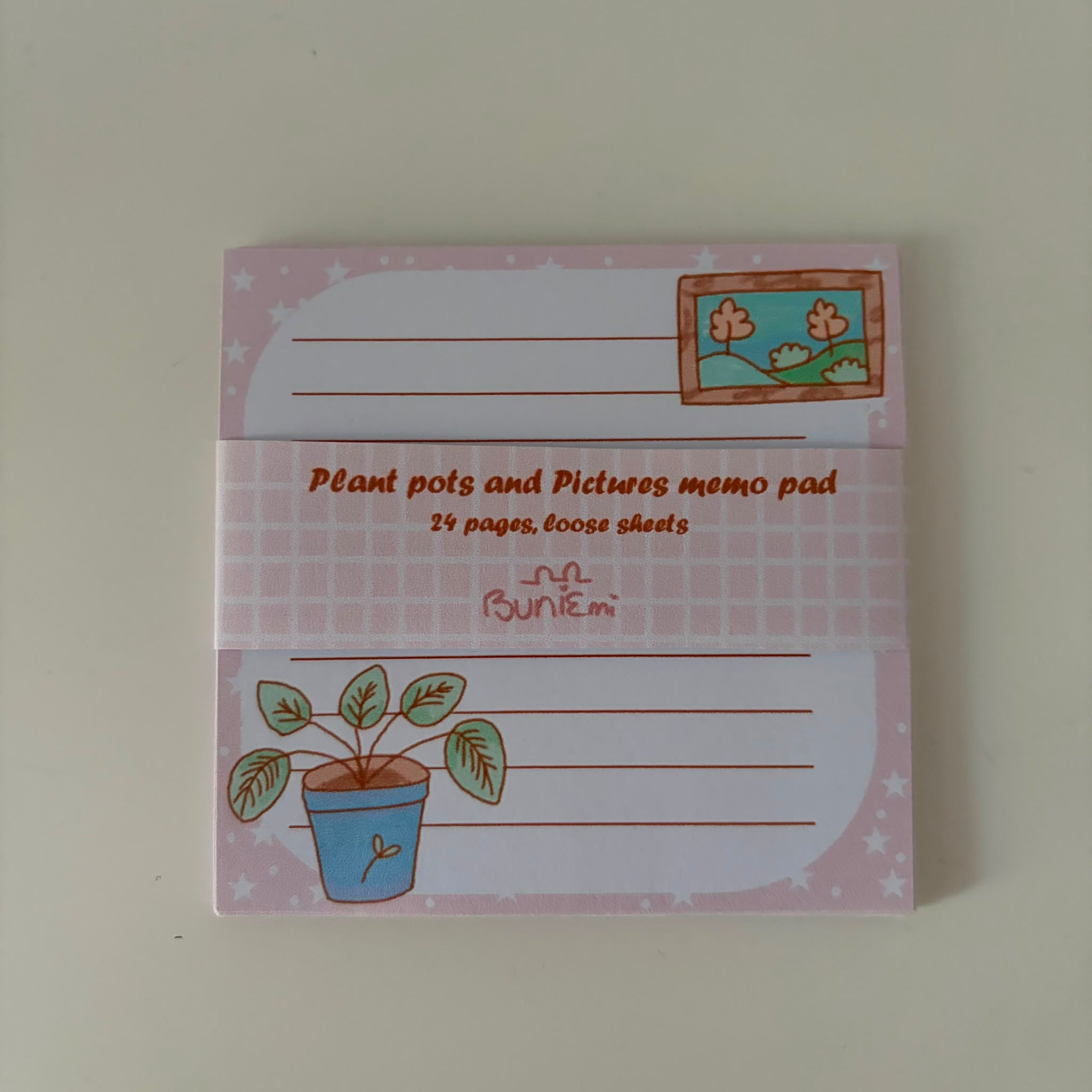 Plant Pots and Pictures - Loose Sheets Memo Pad - Buniemi