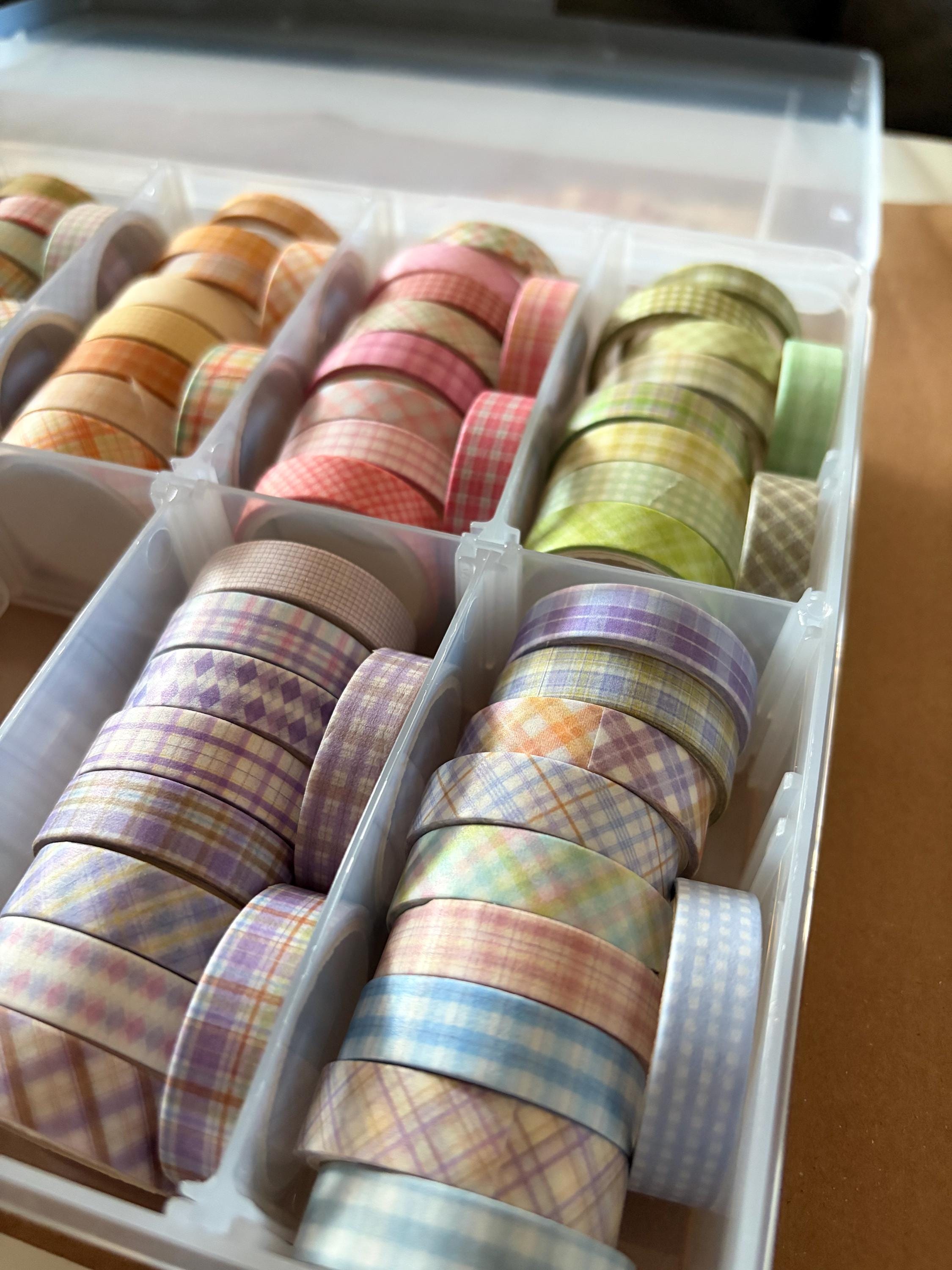 Plaid Striped Washi Tape Bundle of 5 Rolls Stickers Cute Kawaii