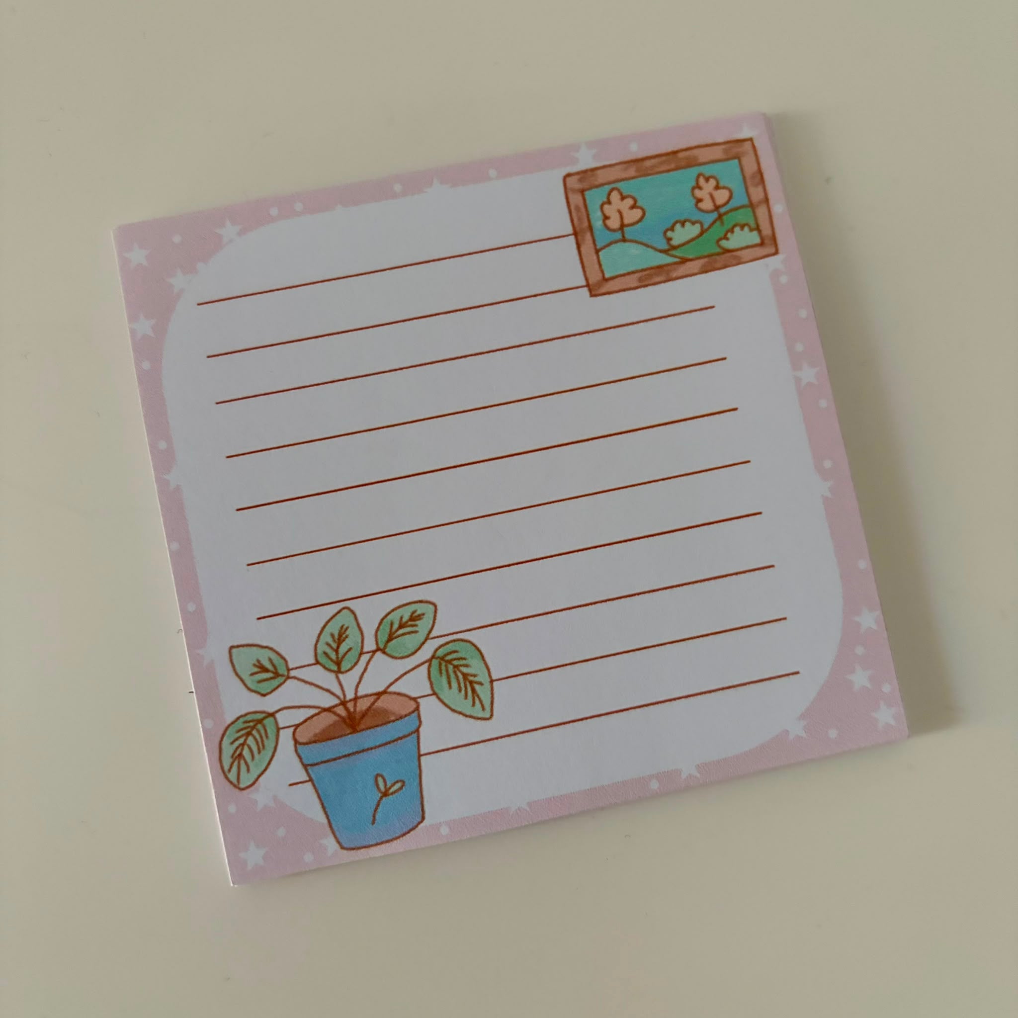 Plant Pots and Pictures - Loose Sheets Memo Pad - Buniemi