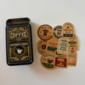 Coffee Stickers in a Tin - Kolour Cafe