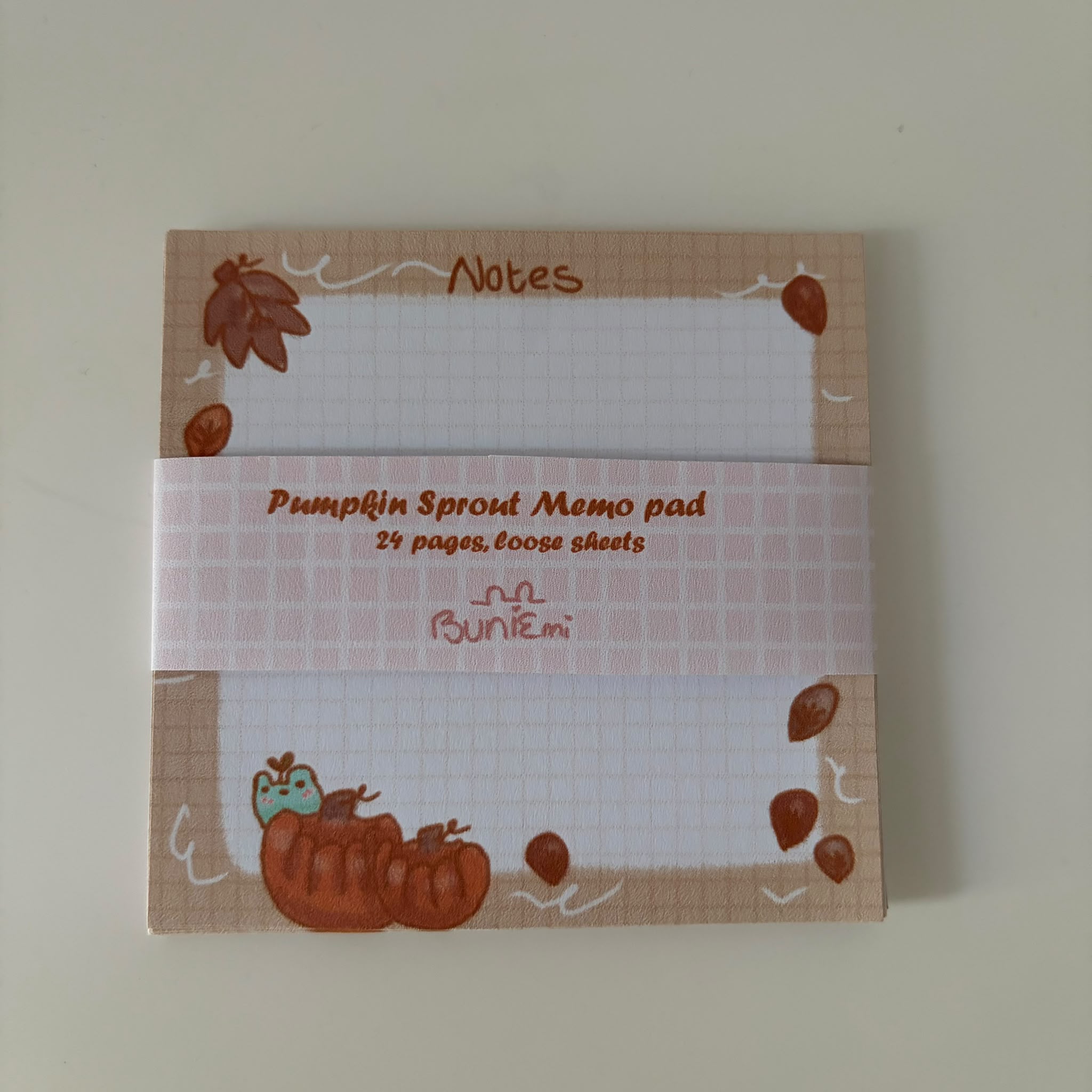 Pumpkin Sprout - Loose Sheets Memo Pad - Buniemi
