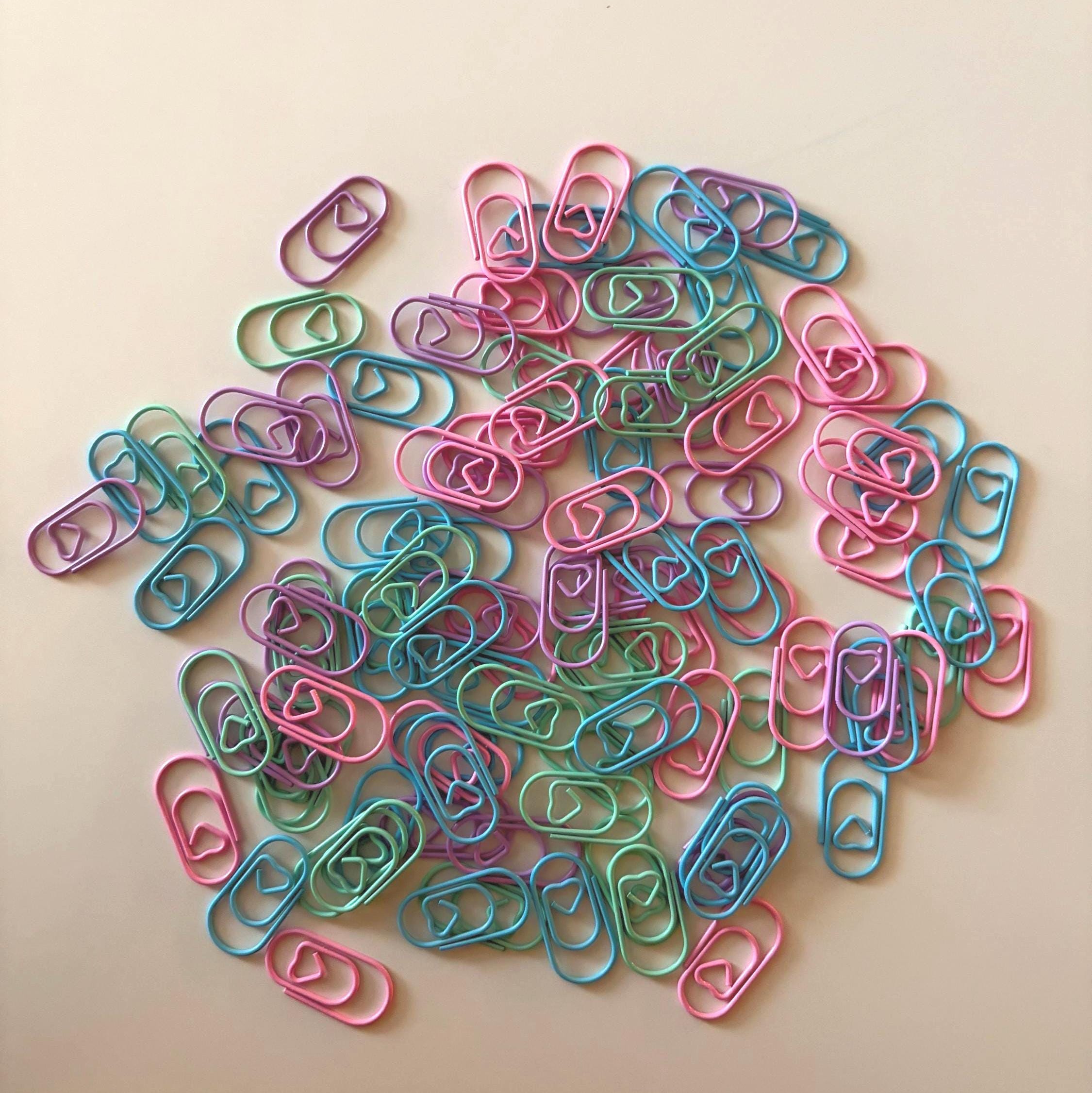 10pcs Colourful Kawaii Style Paper Clips | Cute & Fun Stationery Accessory