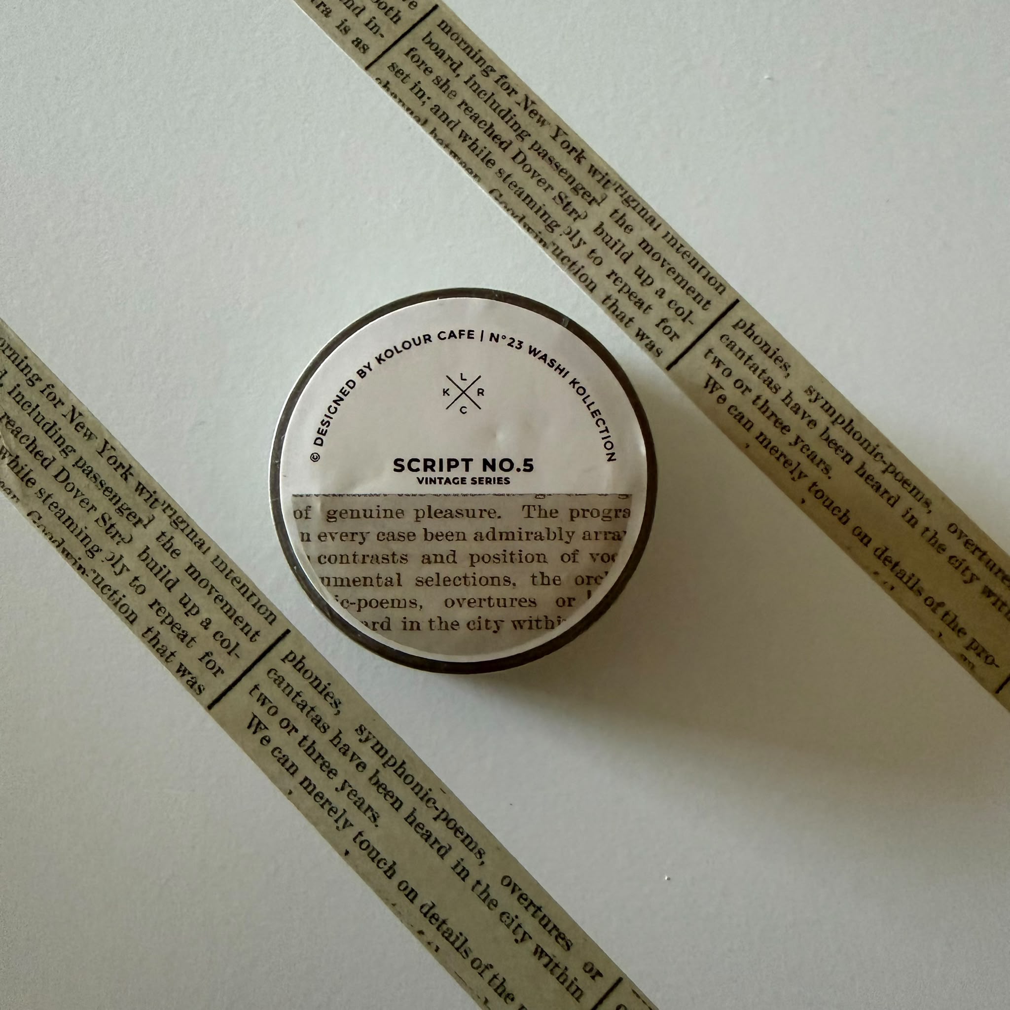 Script Washi Tape - Kolour Cafe