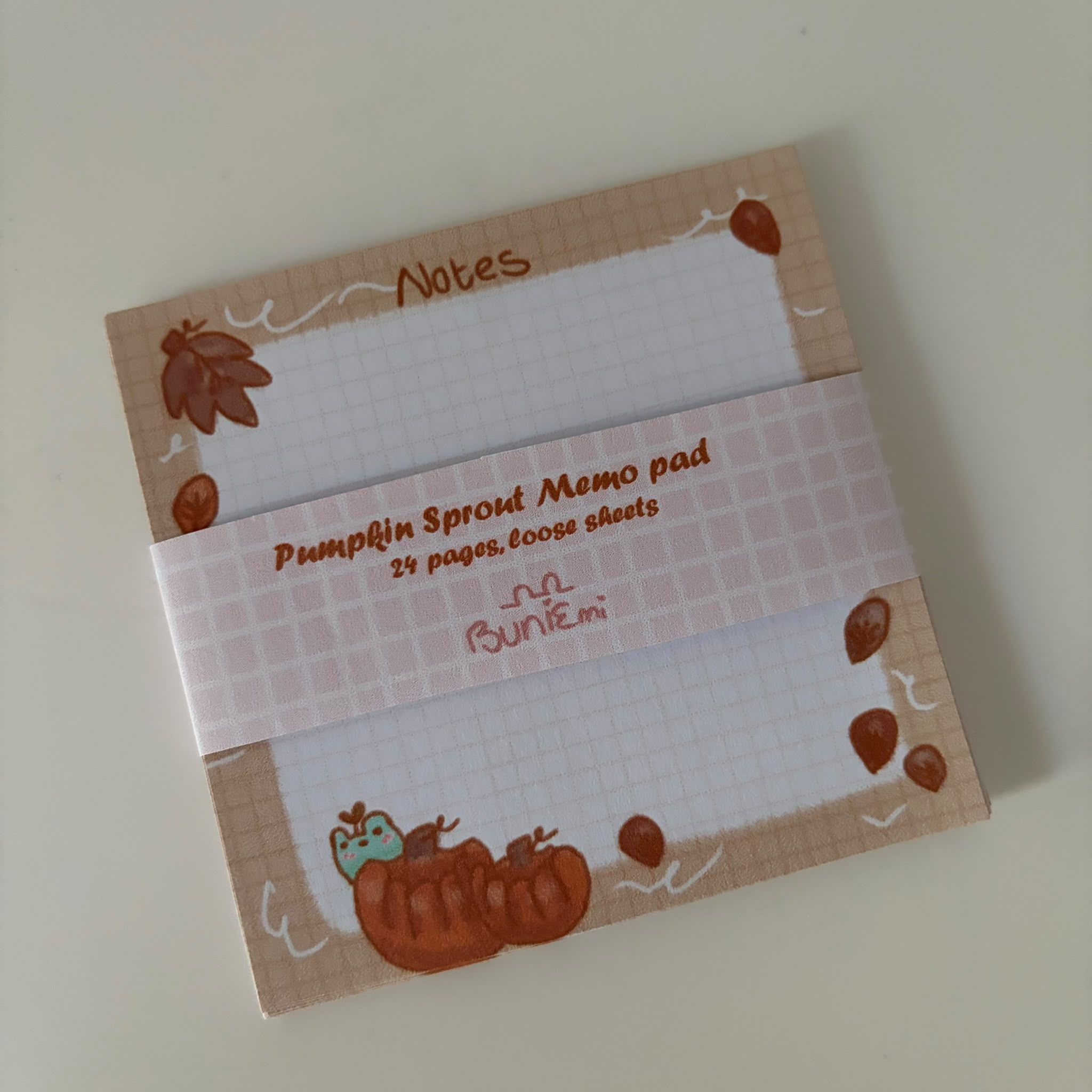 Pumpkin Sprout - Loose Sheets Memo Pad - Buniemi