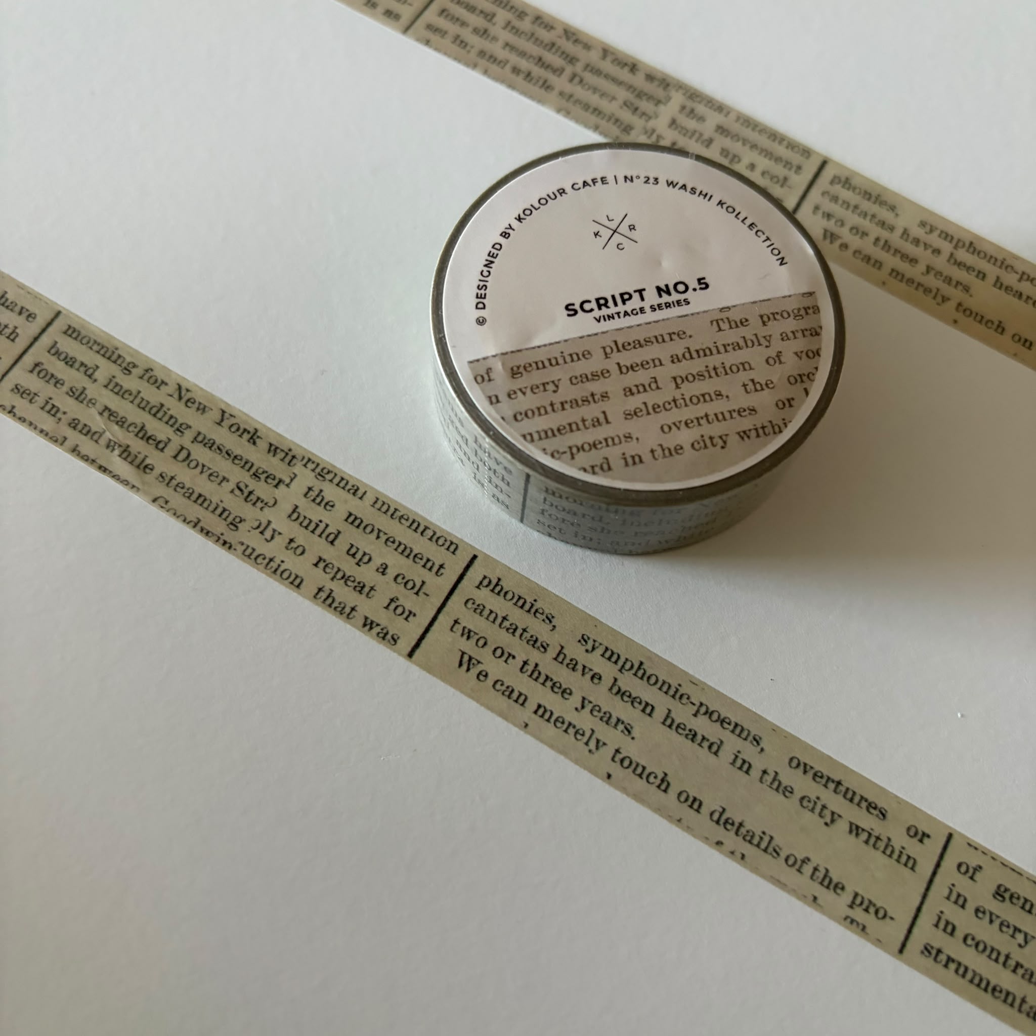 Script Washi Tape - Kolour Cafe