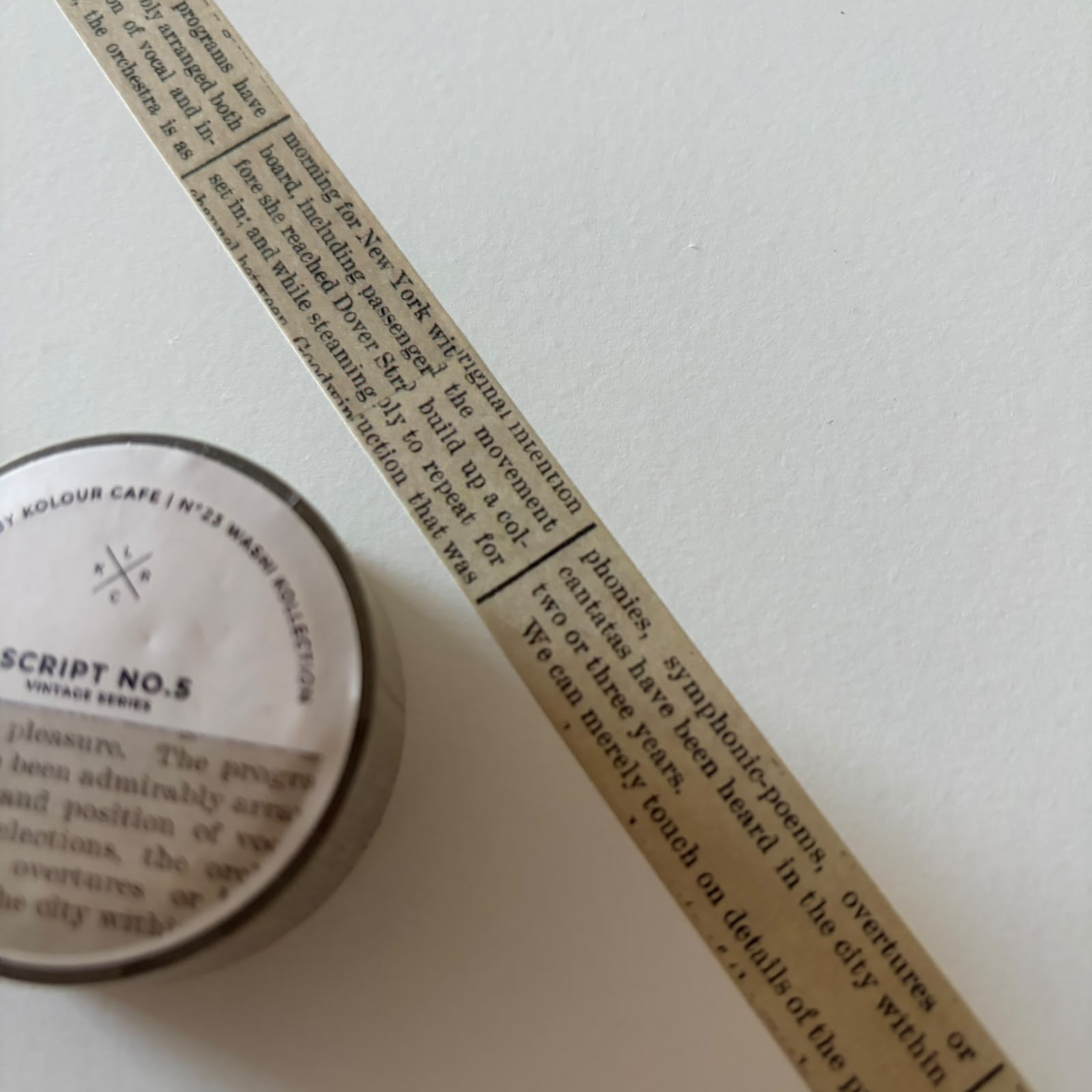 Script Washi Tape - Kolour Cafe