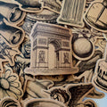 50pcs Vintage Kraft Stickers Journal, Planner, Scrapbooking and Crafts