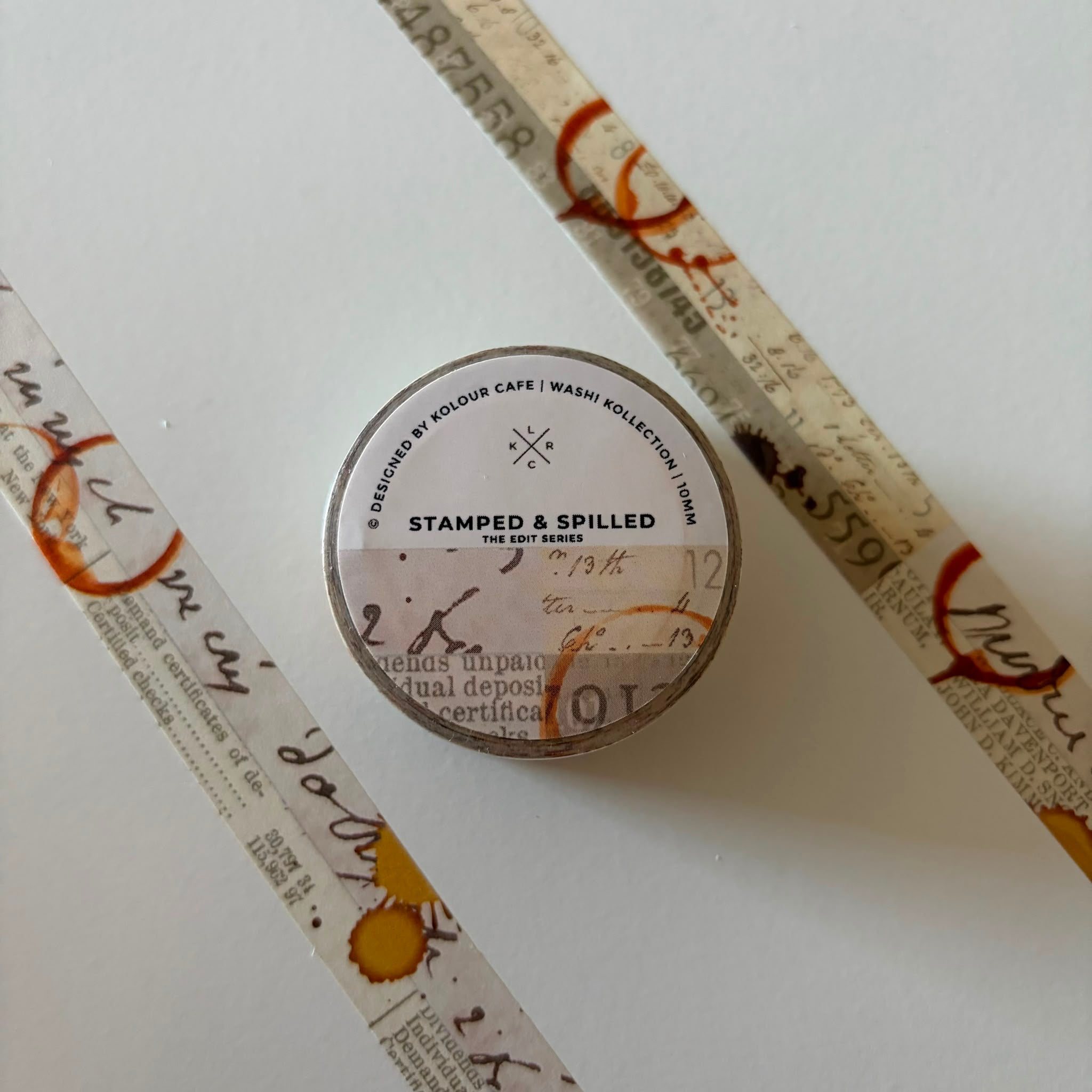 Stamped and Spilled Washi Tape - Kolour Cafe