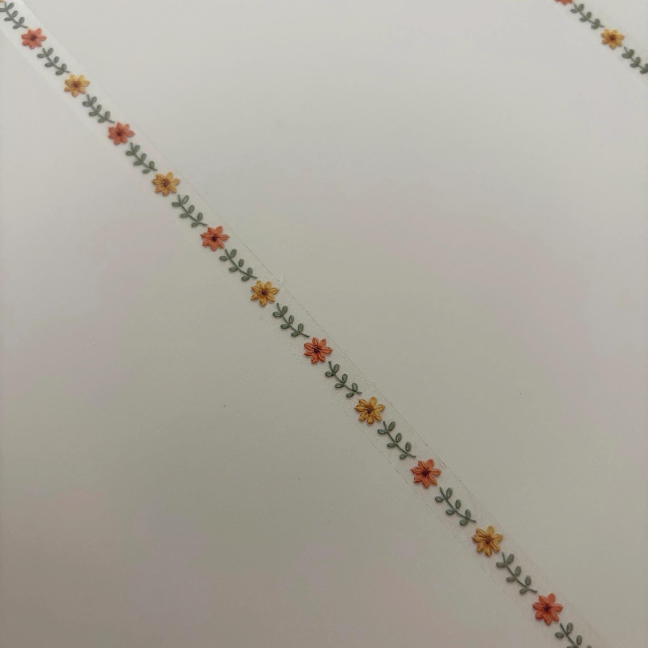 Stitch Flowers Clear Washi Tape - Japanese Journaling, Scrapbooking MIND WAVE JAPAN