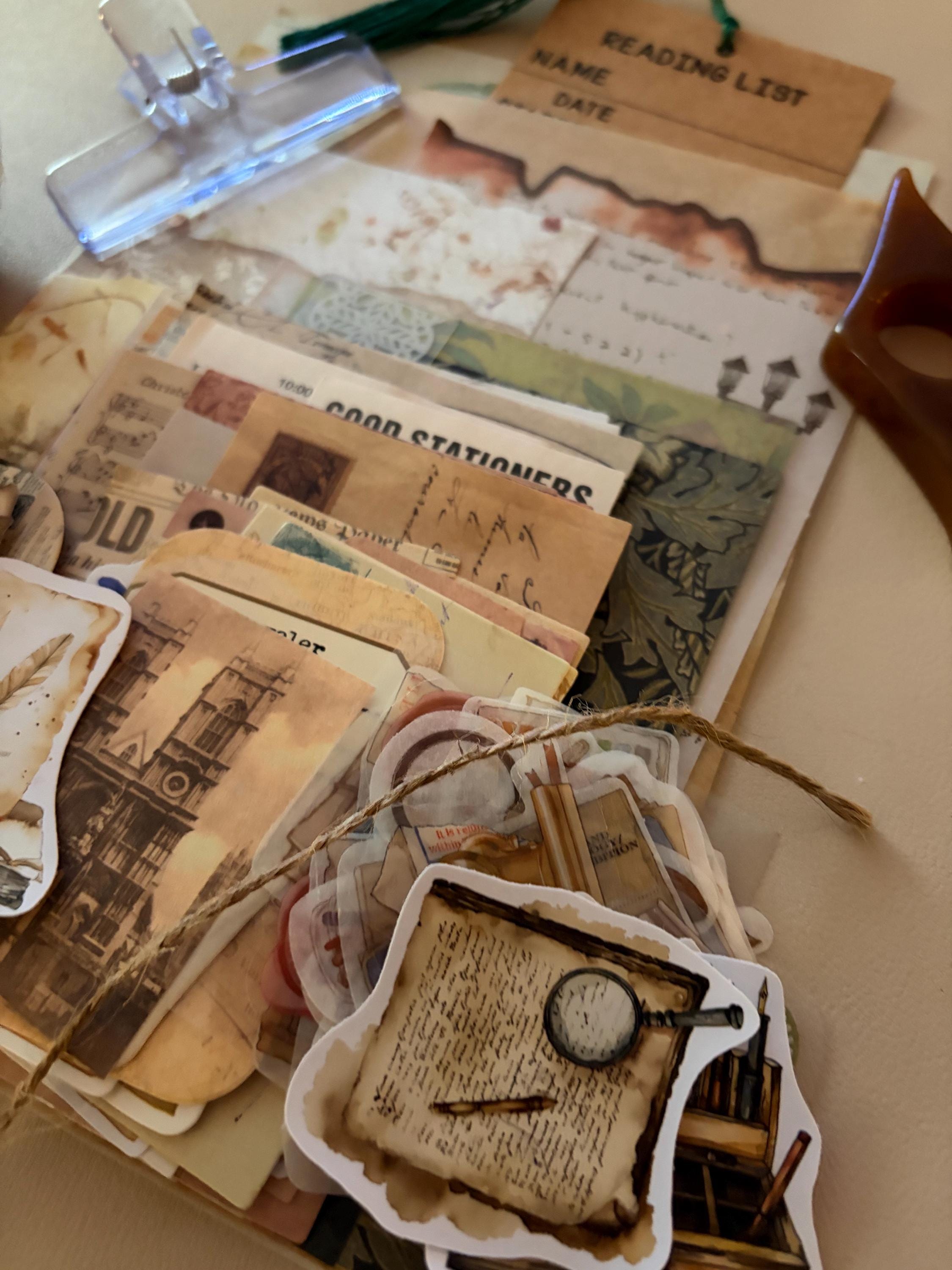 Dark Academia Ephemera Vintage Bundle | Craft, Journaling & Scrapbook Supplies