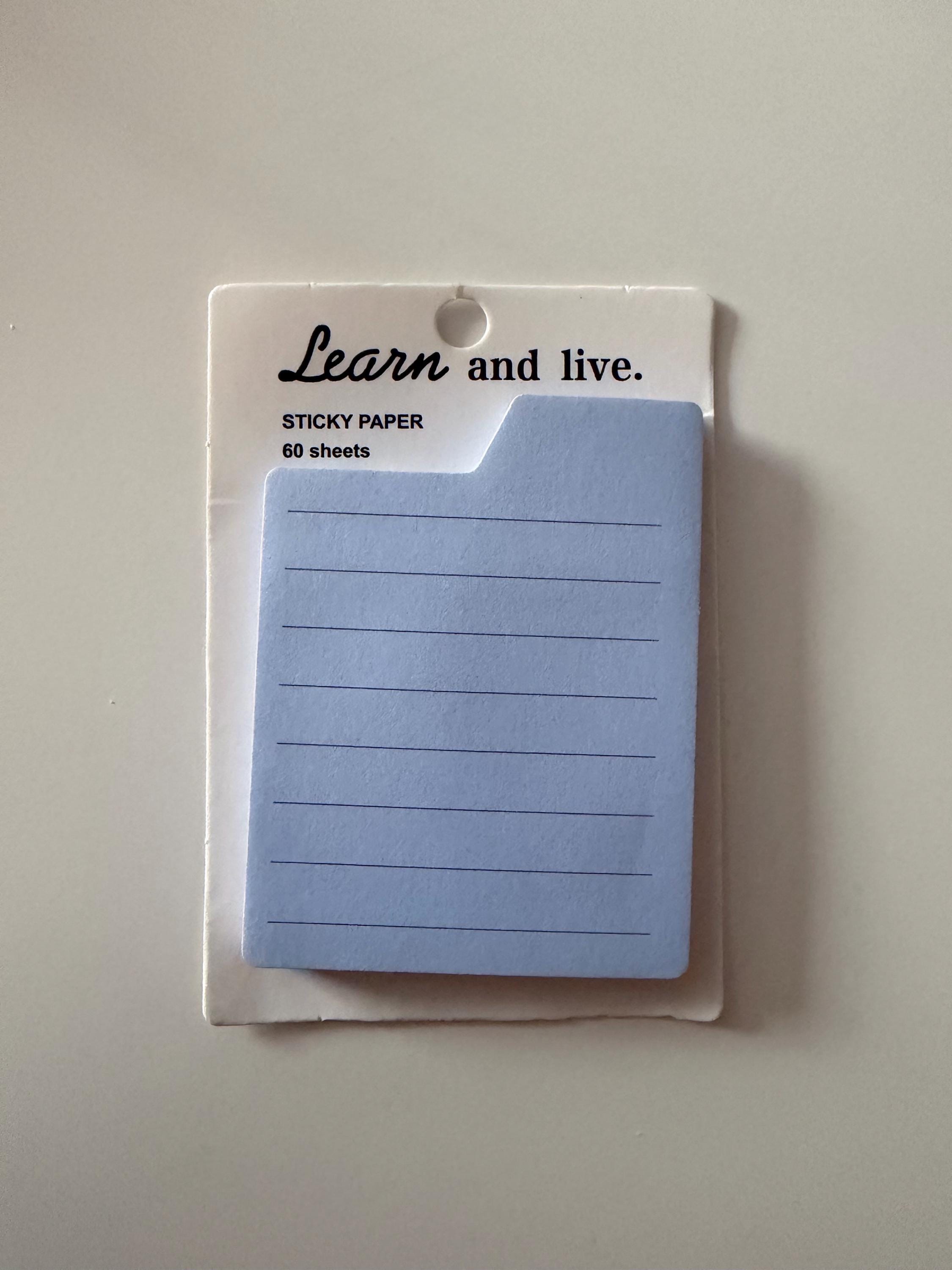 Minimalist Sticky Notepad | Neutral Memo Pad for Planning & Desk Organisation