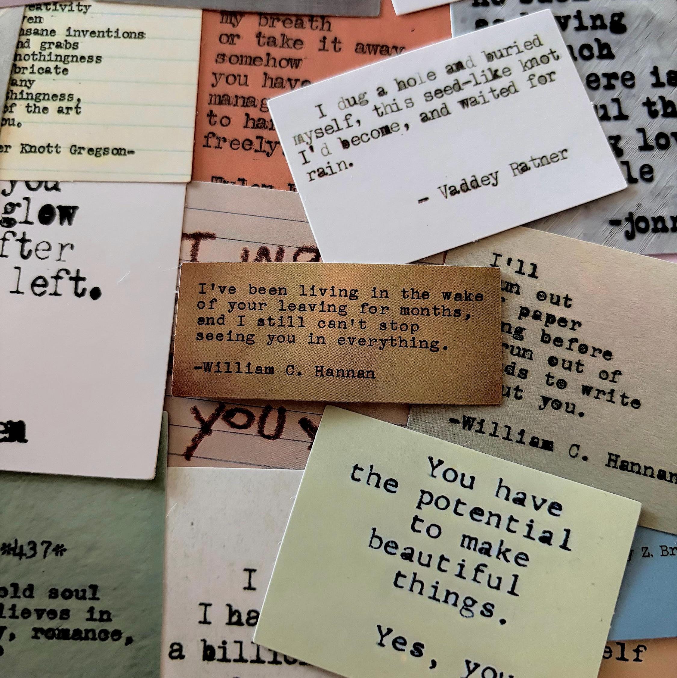 50pcs Literature Quote Love Vintage Stickers Journal, Planner, Scrapbooking and Crafts