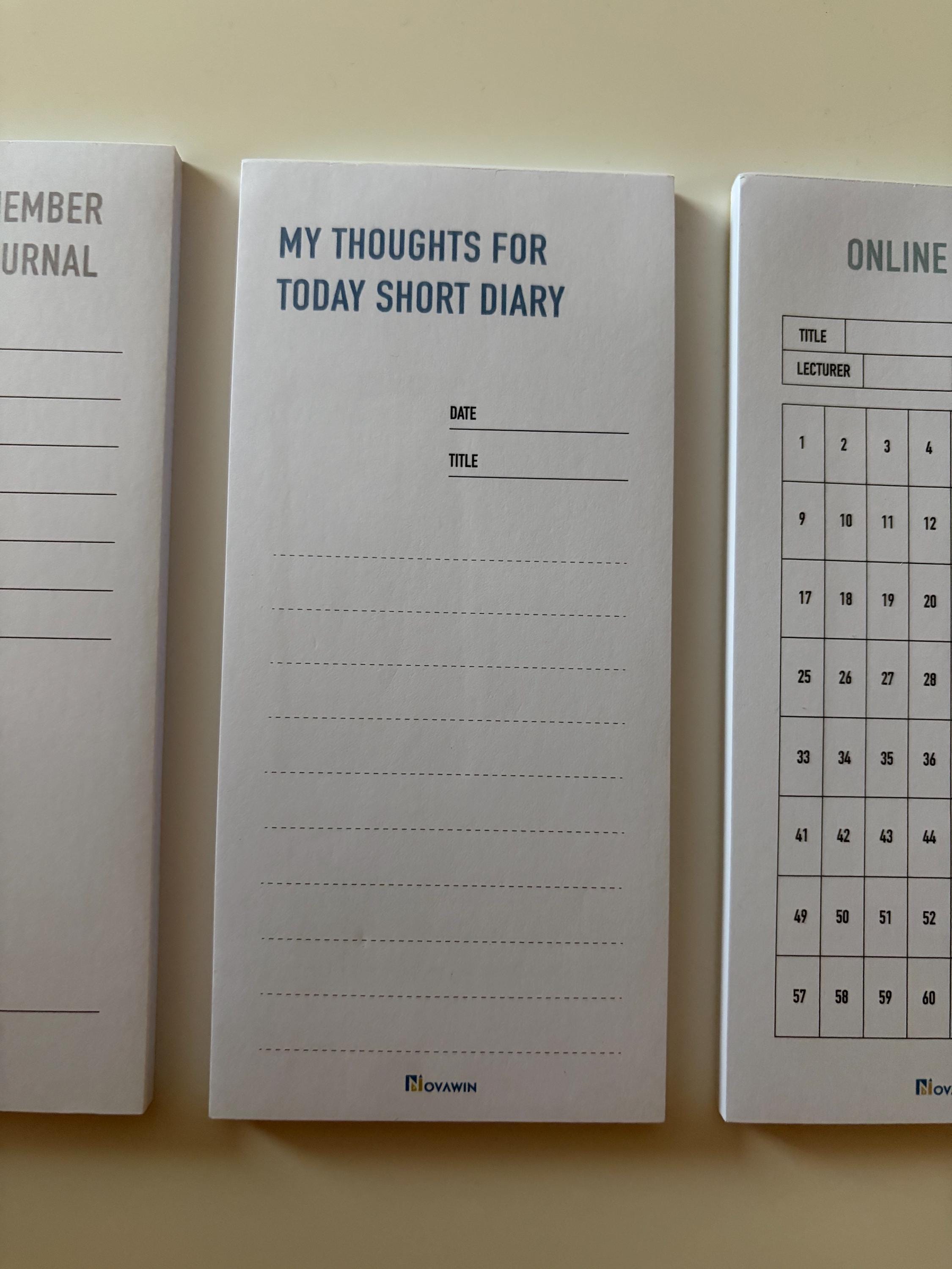 Minimalist Tracker Notepad – Book, Study, Daily Notes