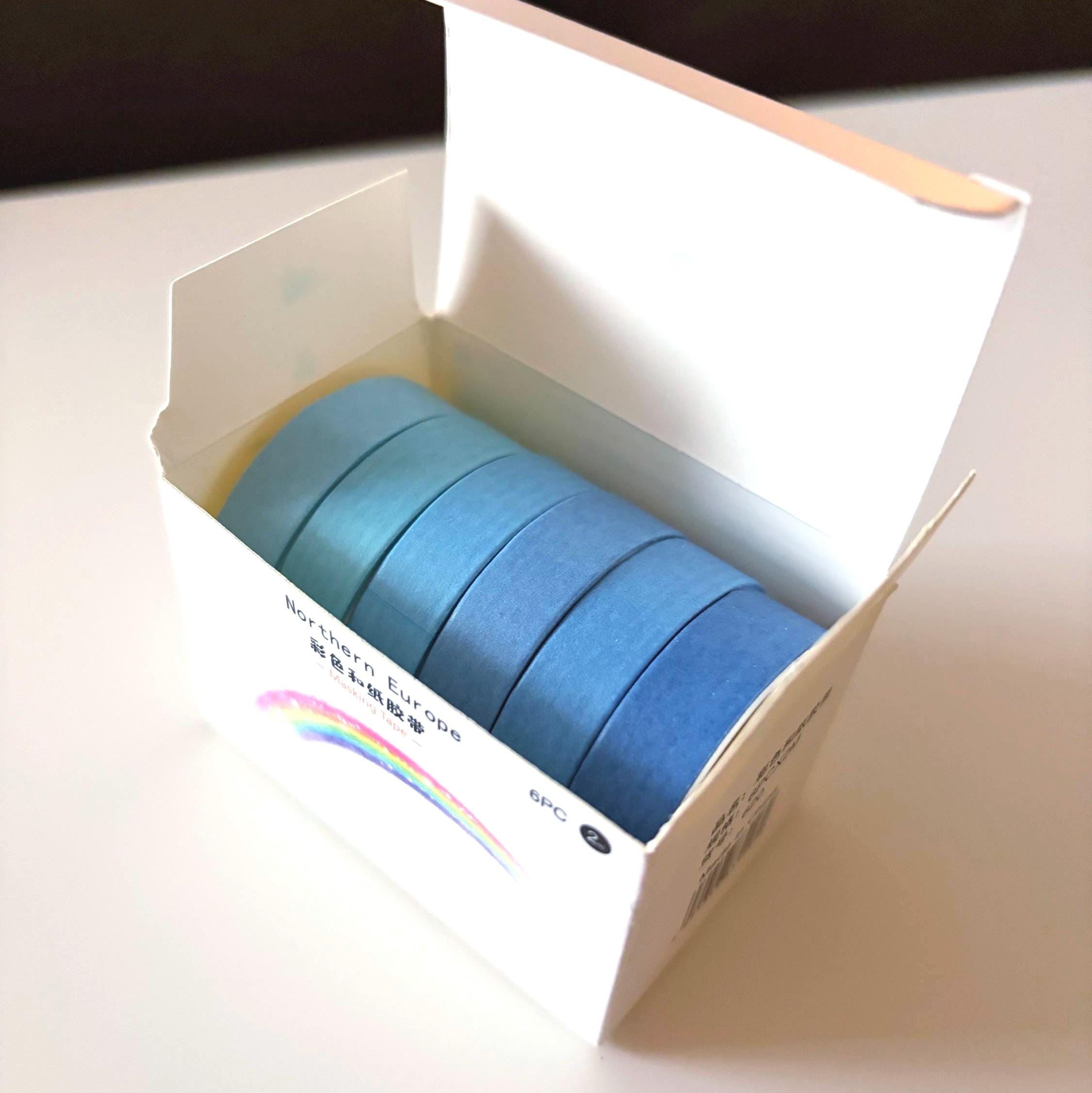 Colour Block Washi Tape Set – Kawaii Decorative Tape Rolls for Planners, Journals & Crafts