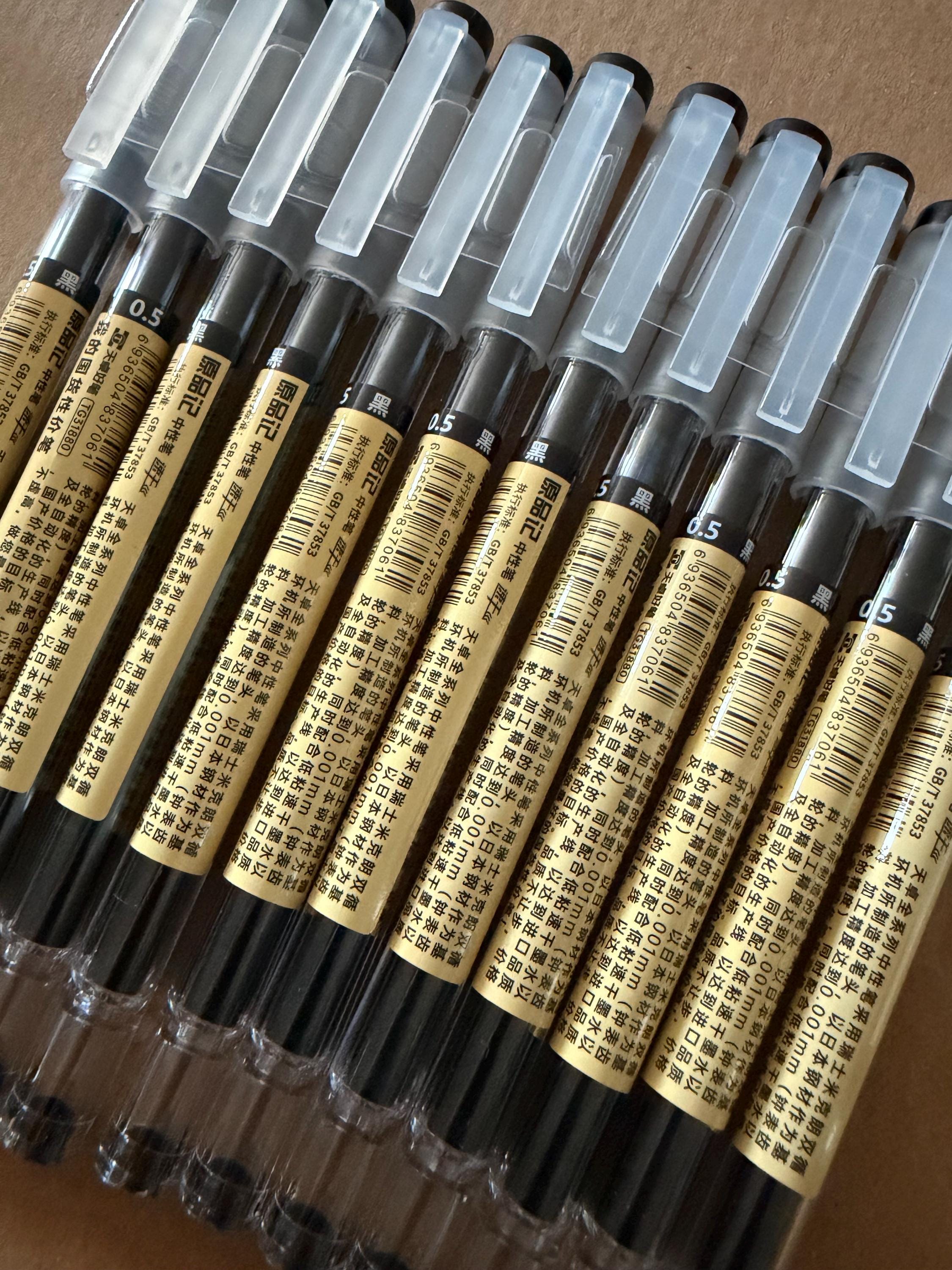 Thin Fine Black Ink Pens