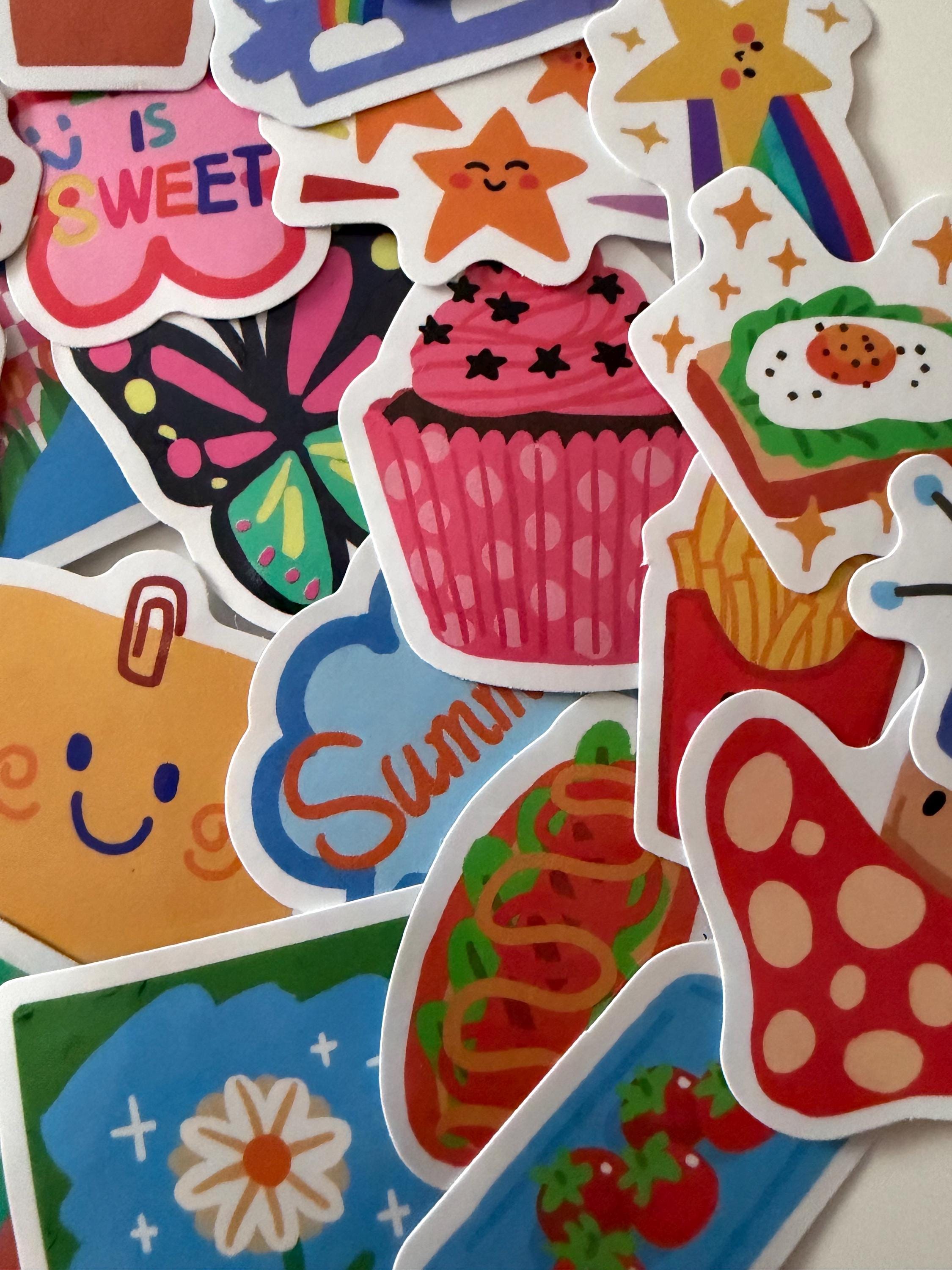 50pcs Japanese Retro Cute Colourful Stickers | Journaling & Craft Supplies