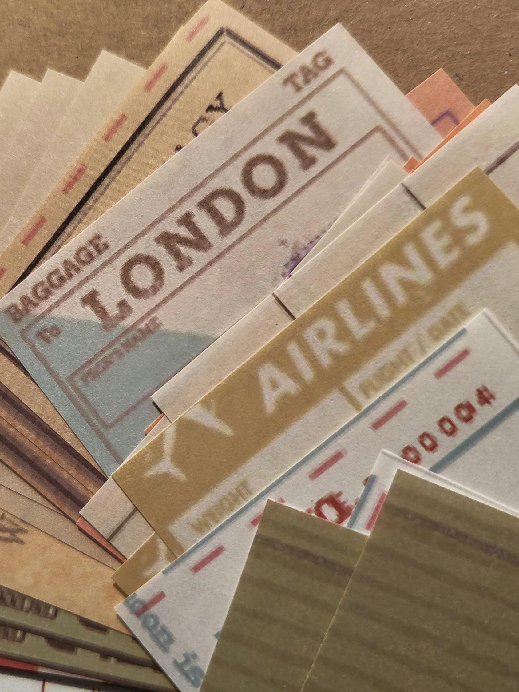 60pcs Vintage Ephemera Style Papers