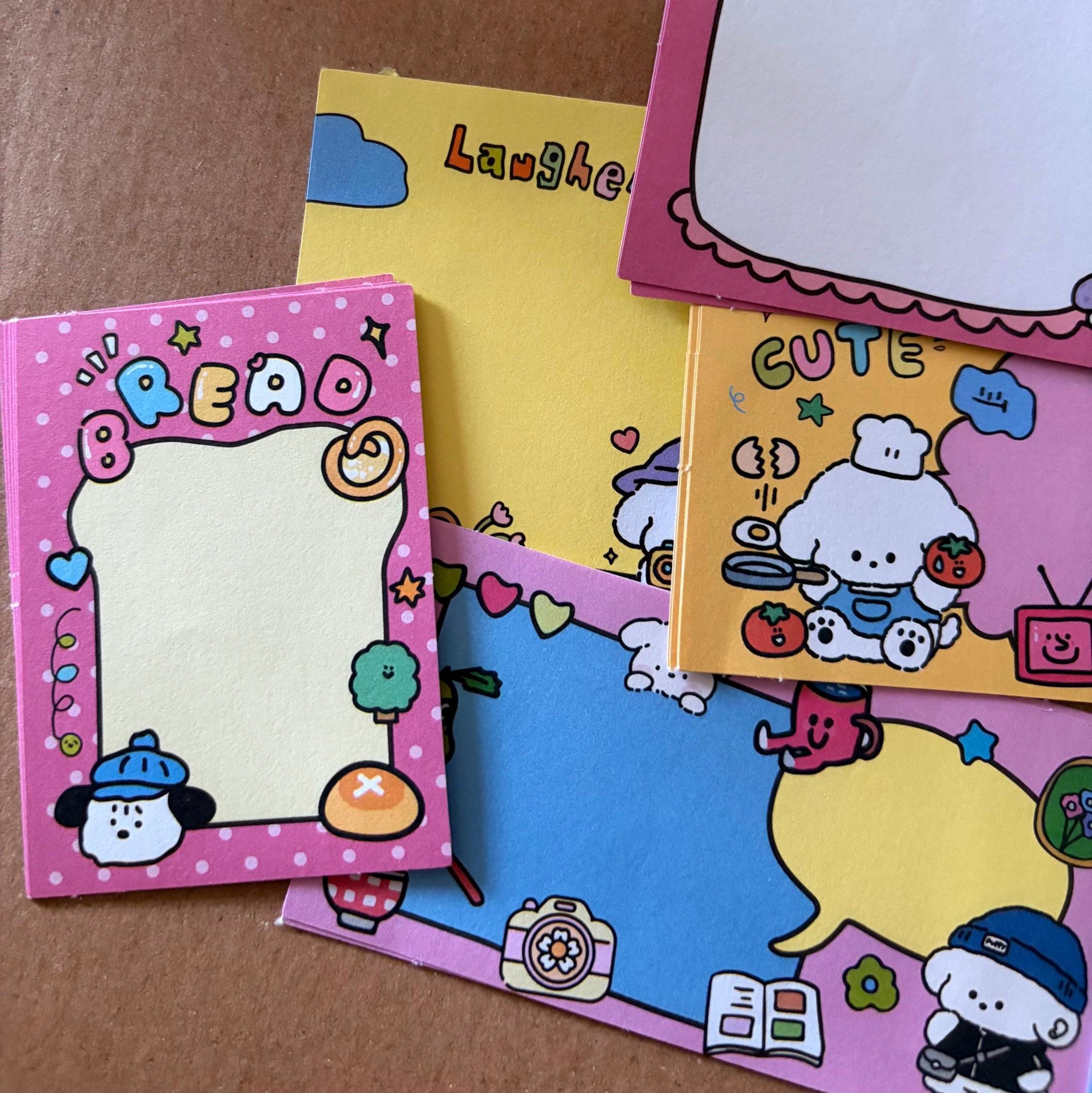 Retro Style Cute Memo Notes Sheets Paper Animals Colourful