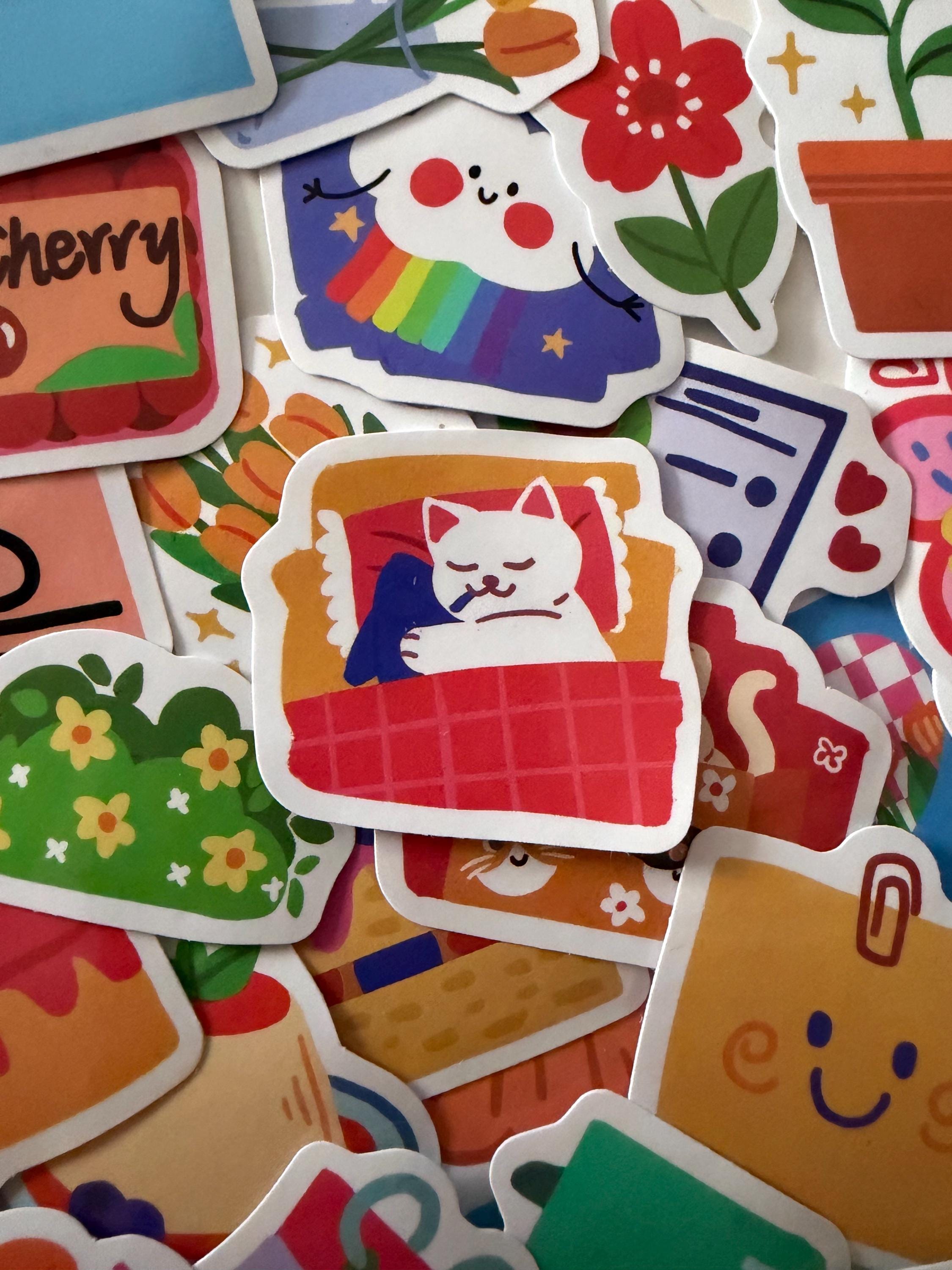 50pcs Japanese Retro Cute Colourful Stickers | Journaling & Craft Supplies