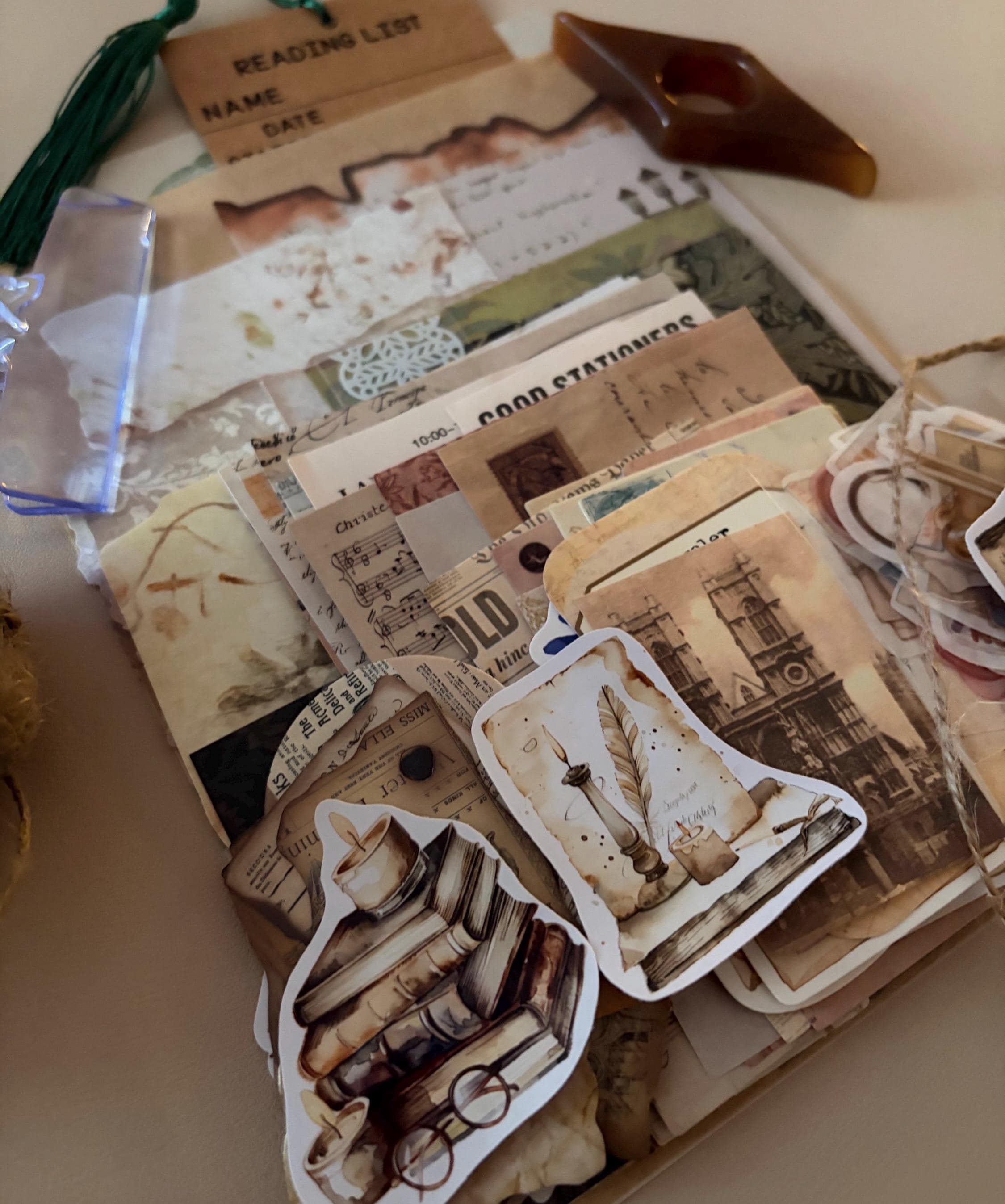 Dark Academia Ephemera Vintage Bundle | Craft, Journaling & Scrapbook Supplies