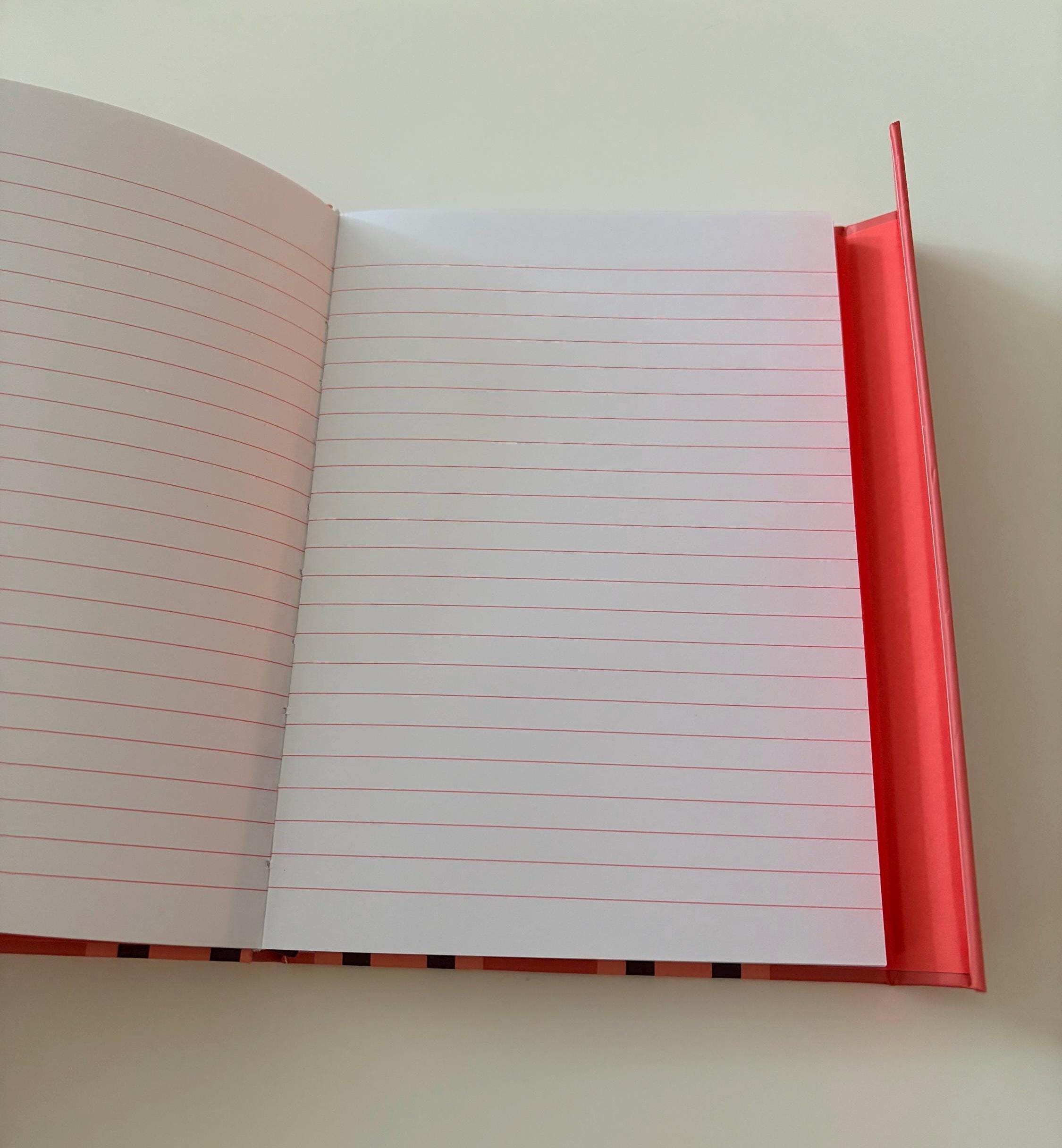A5 Striped Peach Colour Notebook | Funky, Minimalist Stationery & Craft Supplies