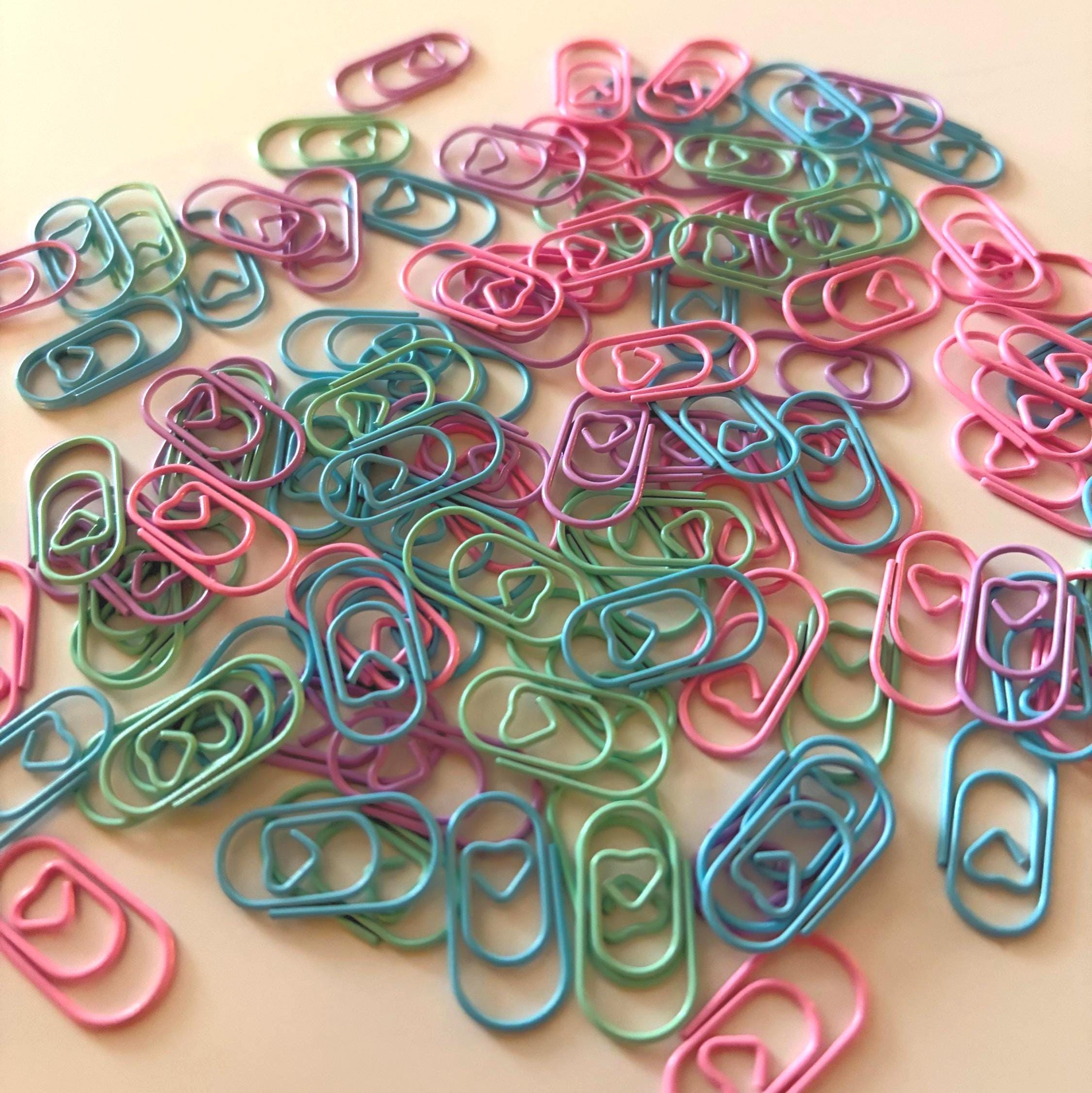 10pcs Colourful Kawaii Style Paper Clips | Cute & Fun Stationery Accessory