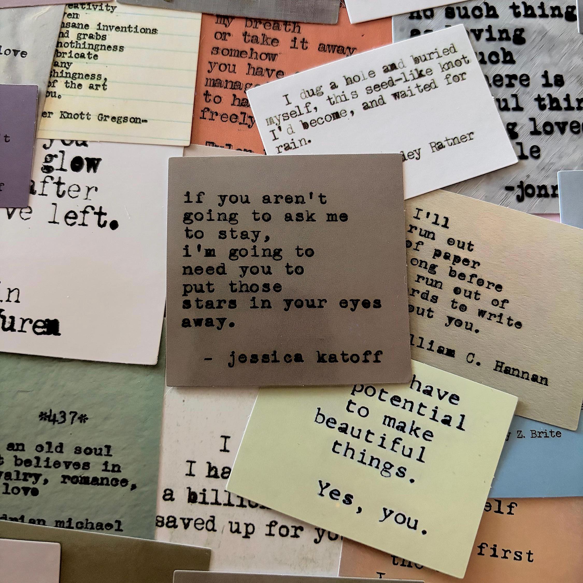 50pcs Literature Quote Love Vintage Stickers Journal, Planner, Scrapbooking and Crafts