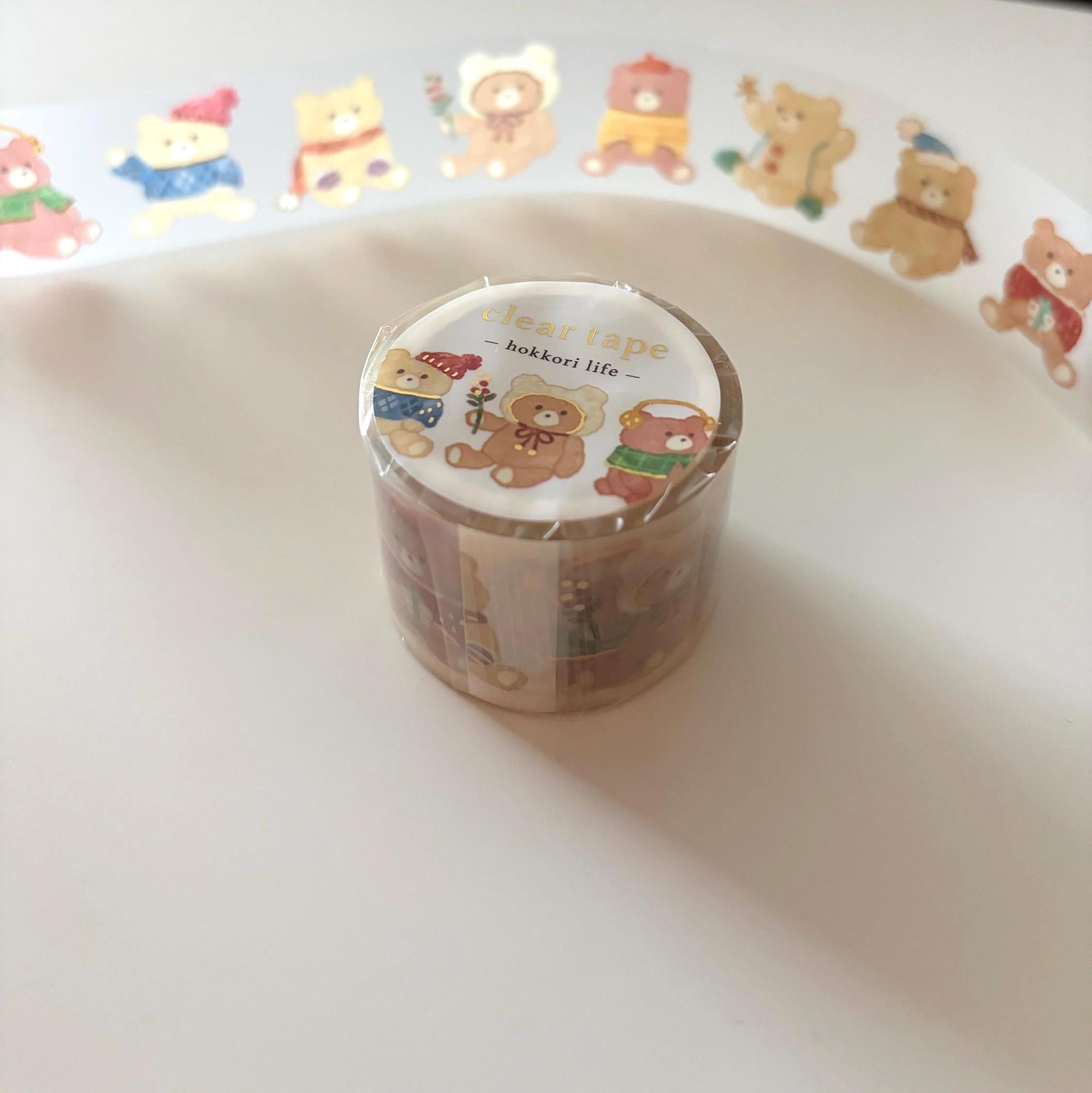 Bear Clear Tape - Japanese Washi for Journaling & Scrapbooking MIND WAVE JAPAN