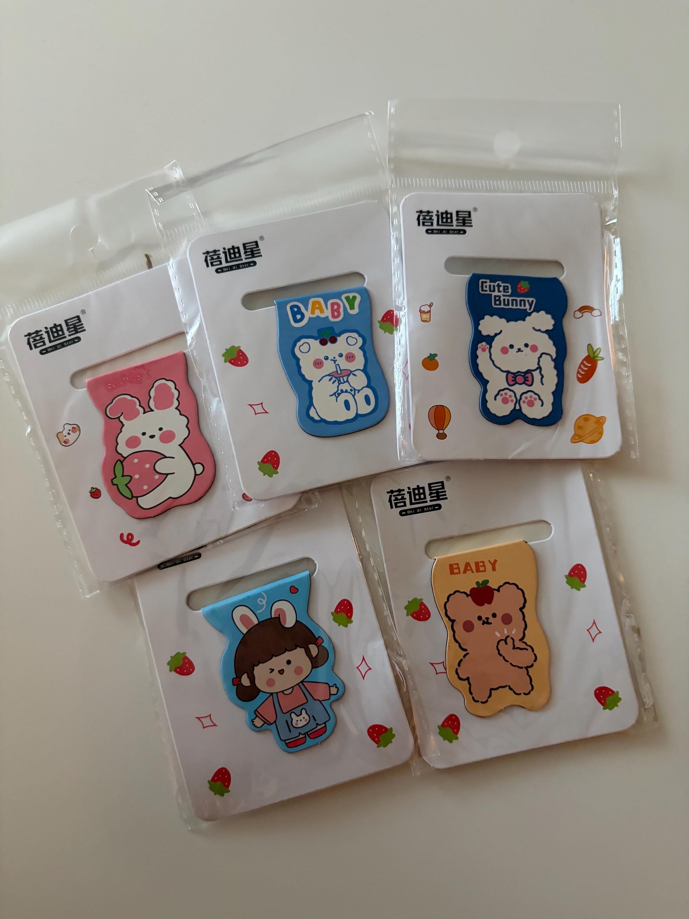Kawaii Animal Magnetic Bookmark - Bear, Cat, & Bunny