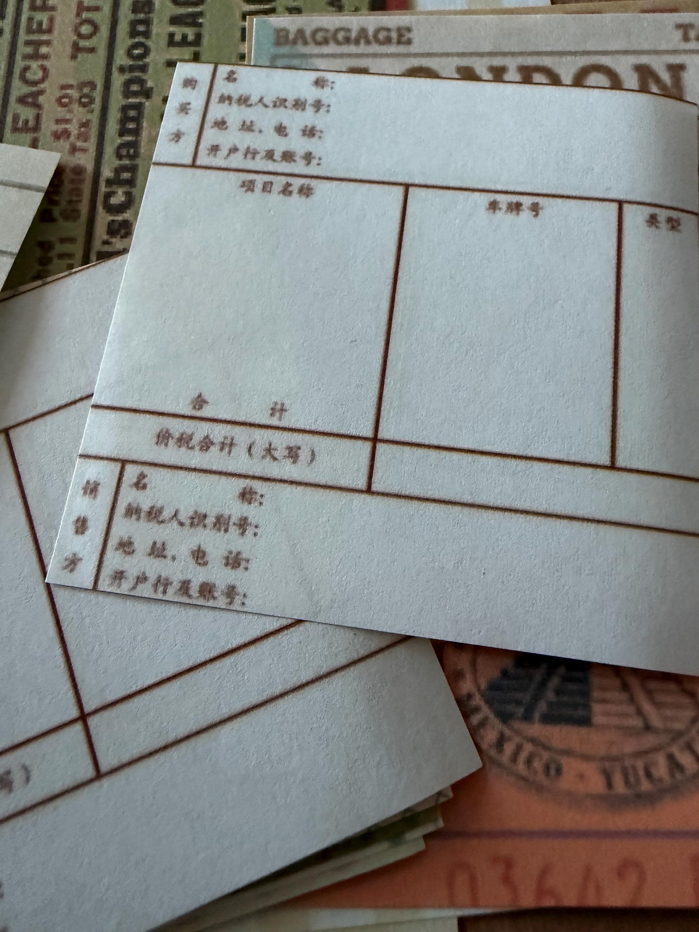 60pcs Vintage Ephemera Style Papers