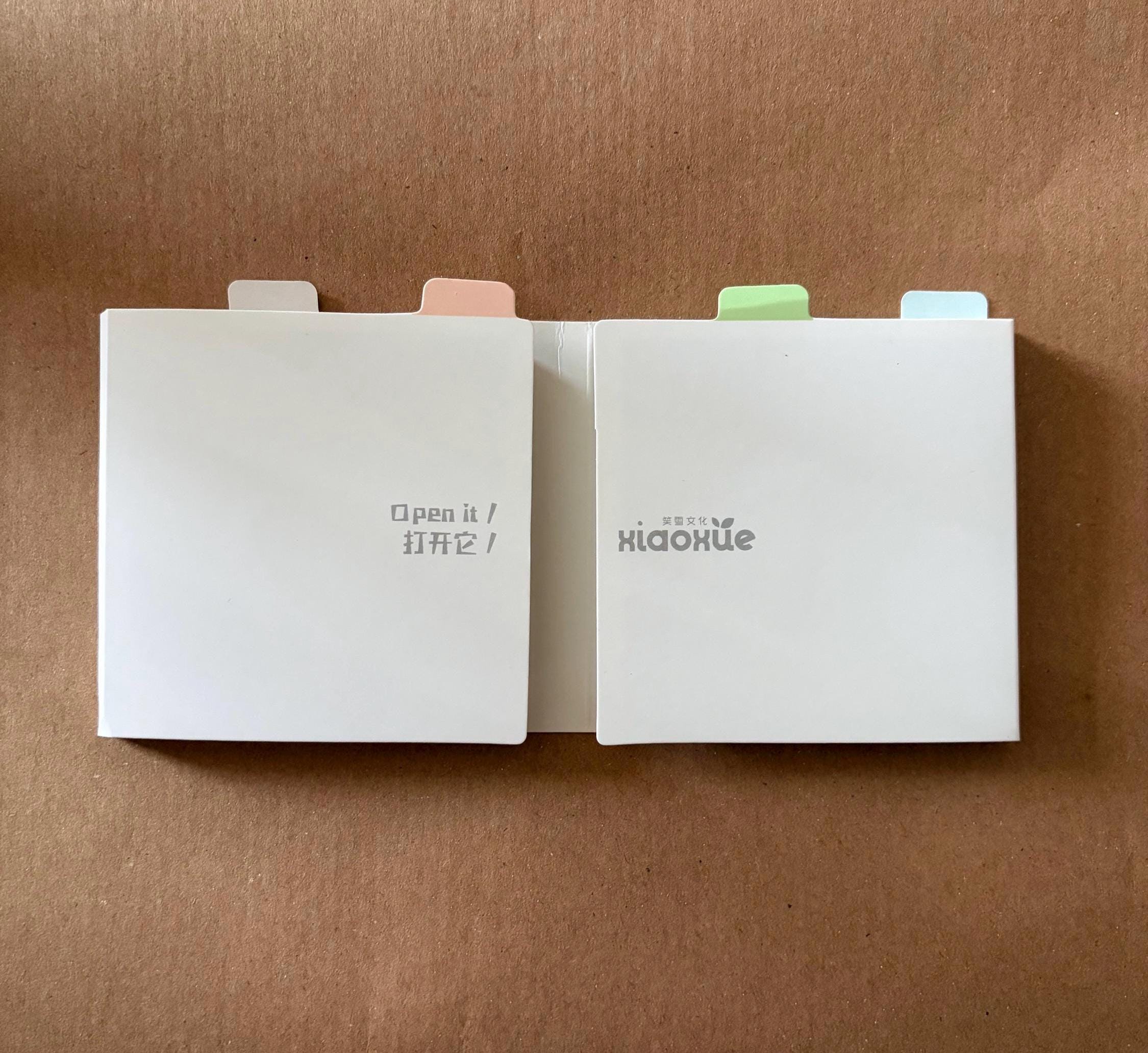 Set of 4 Sticky Notepad Memopad Colourful Pastel